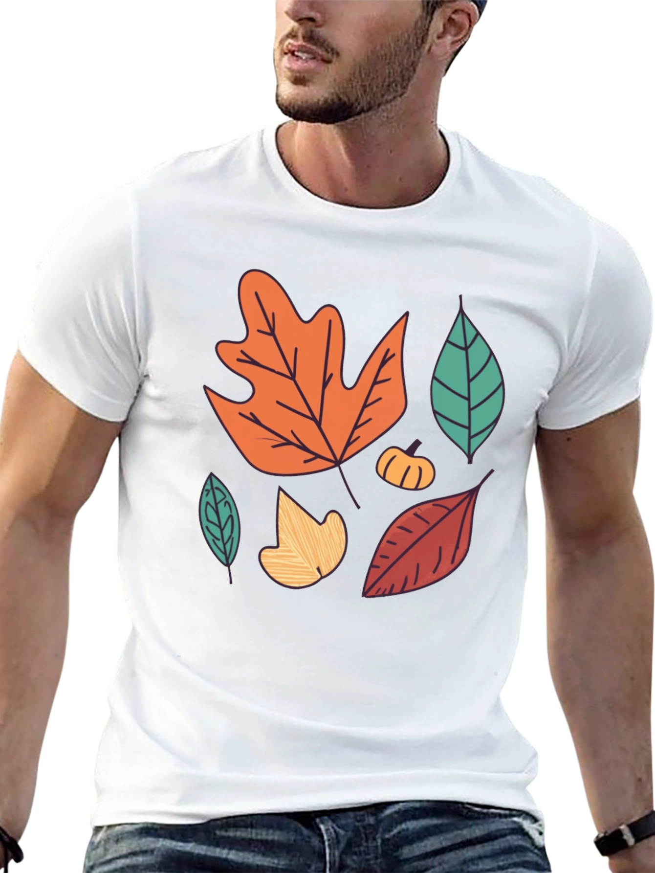 Autumn Leaves Graphic Tee - Fall Season Shirt