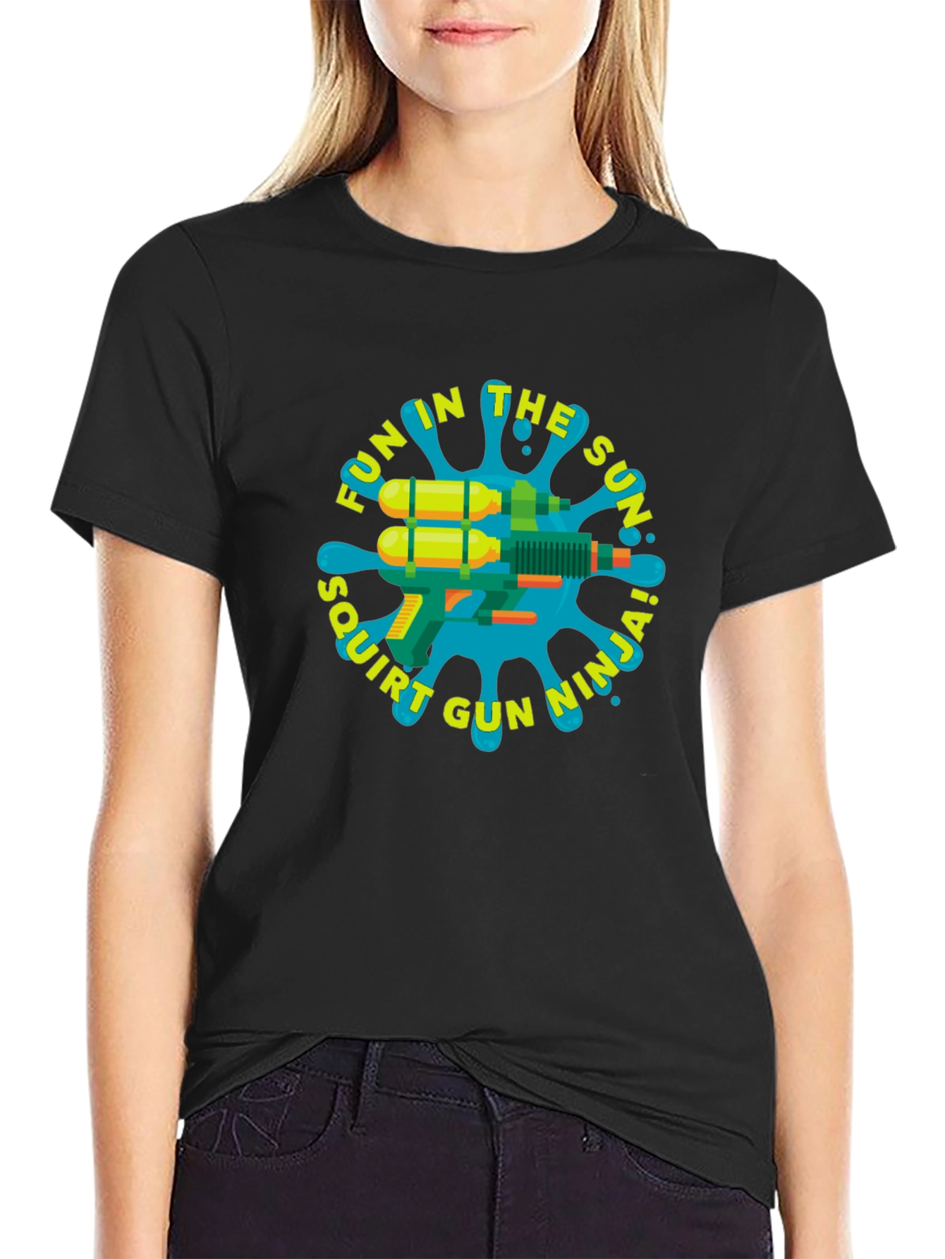 Fun in the Sun Squirt Gun Ninja Graphic Tee