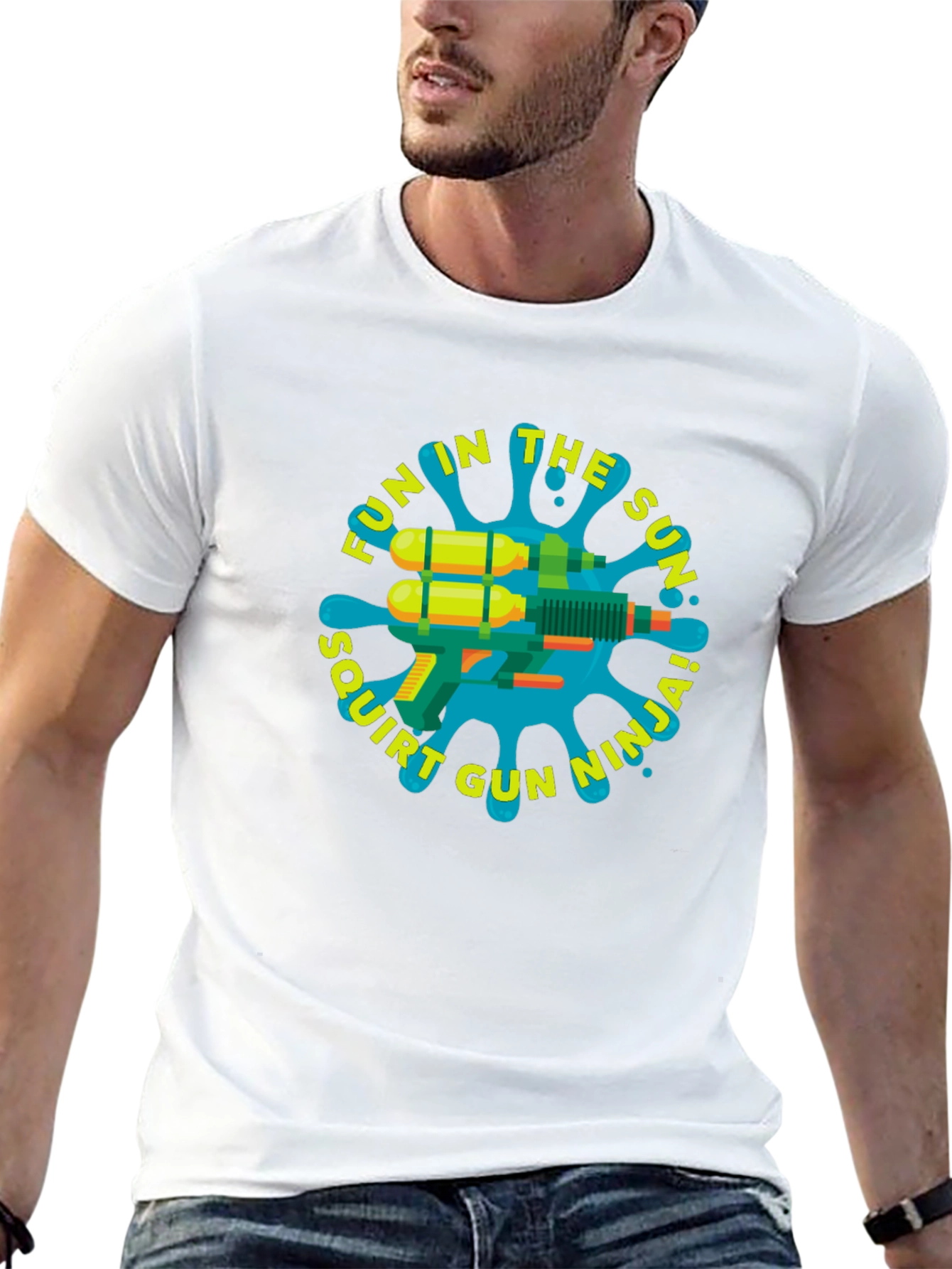Fun in the Sun Squirt Gun Ninja Graphic Tee