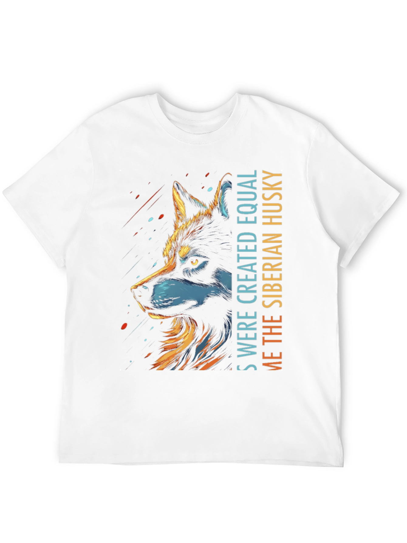 Siberian Husky Graphic Print Tee