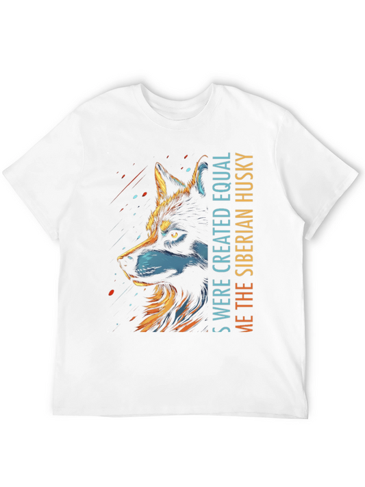 Siberian Husky Graphic Print Tee