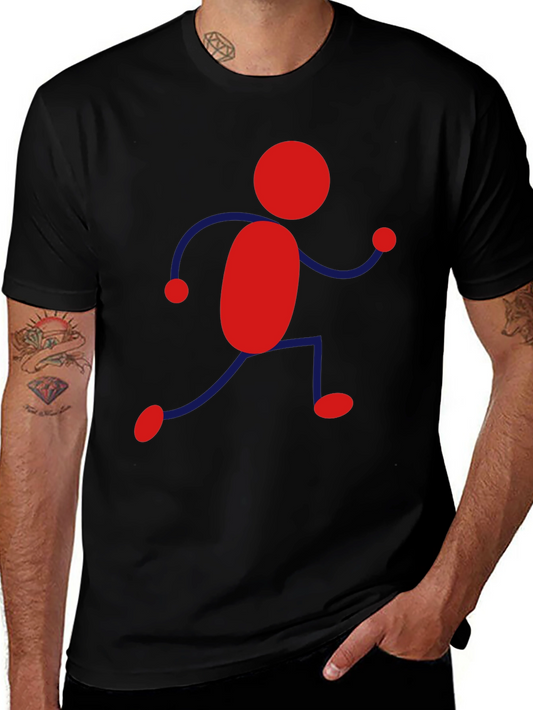 Funky Stick Figure Graphic Tee - Casual Style