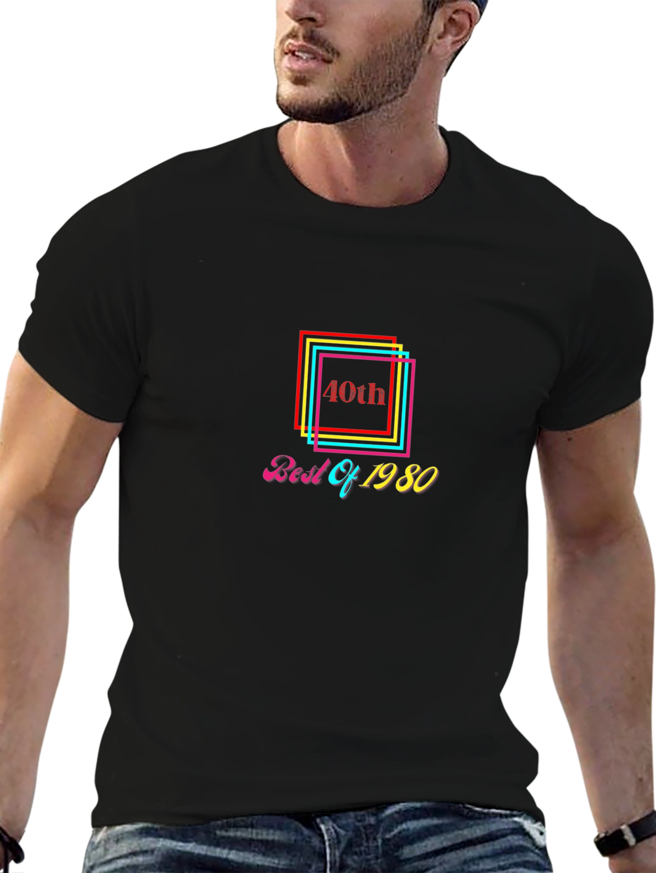 40th Best of 1980 Black T-Shirt