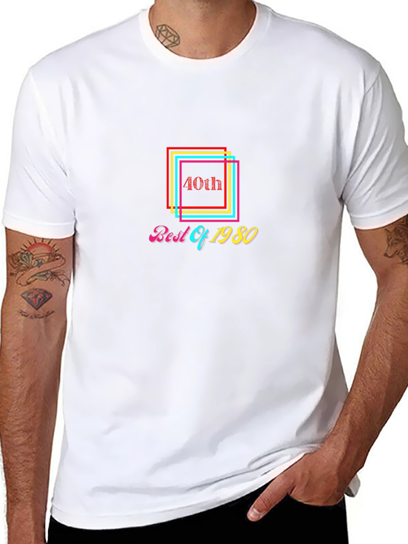 40th Best of 1980 Black T-Shirt