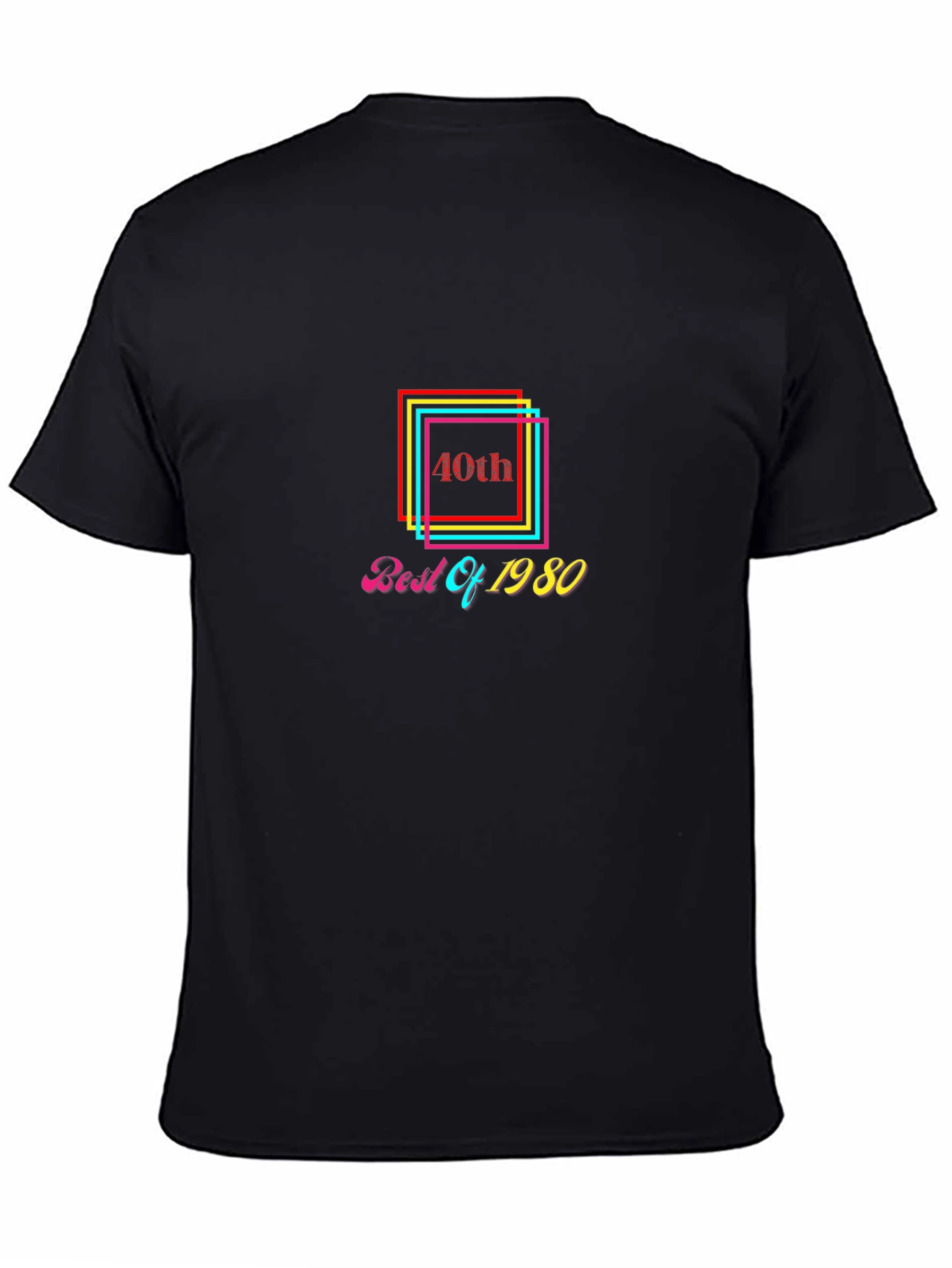 40th Best of 1980 Black T-Shirt