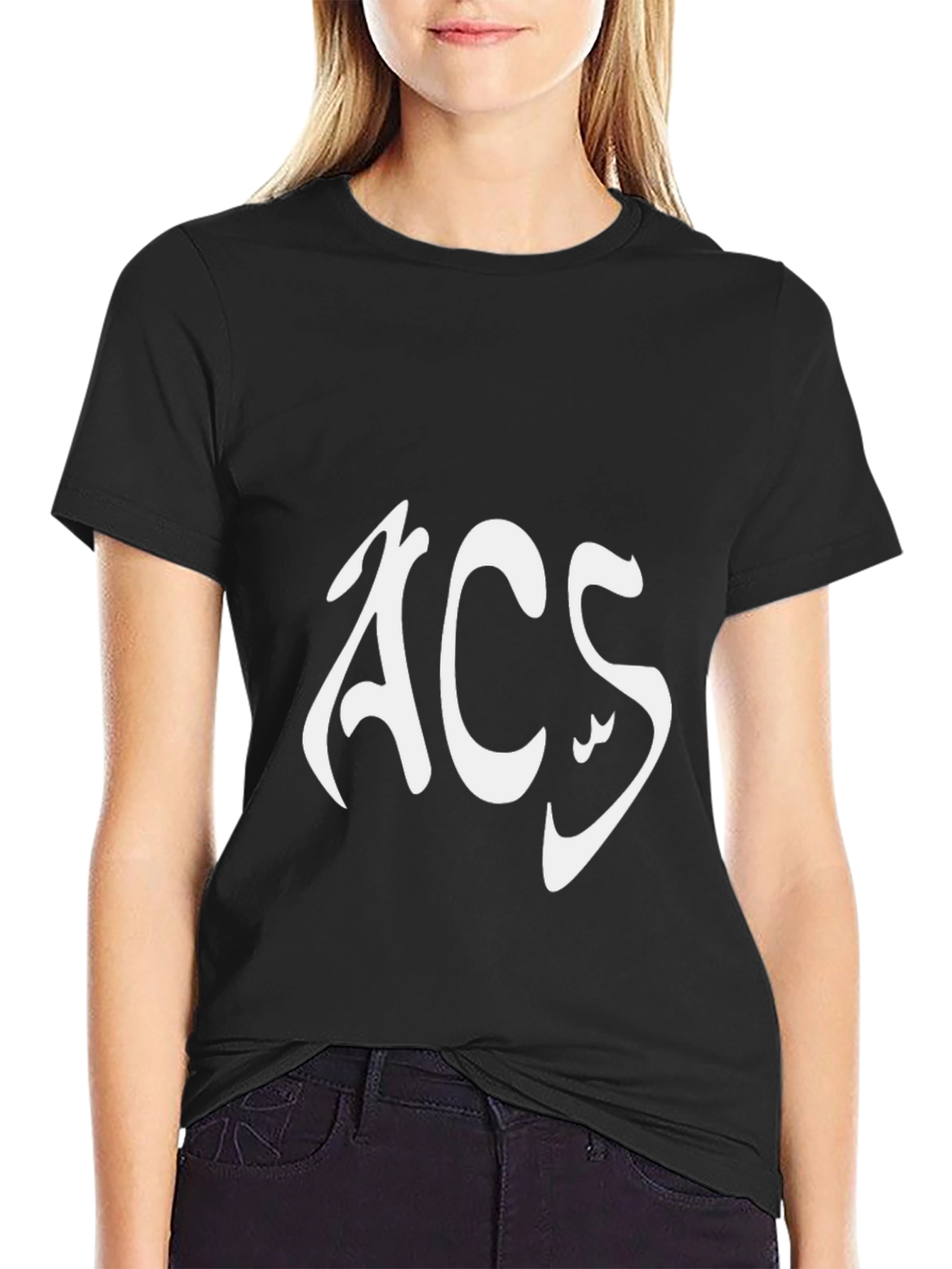 ACS Graphic Tee - Stylish Black Cotton Blend T-Shirt
