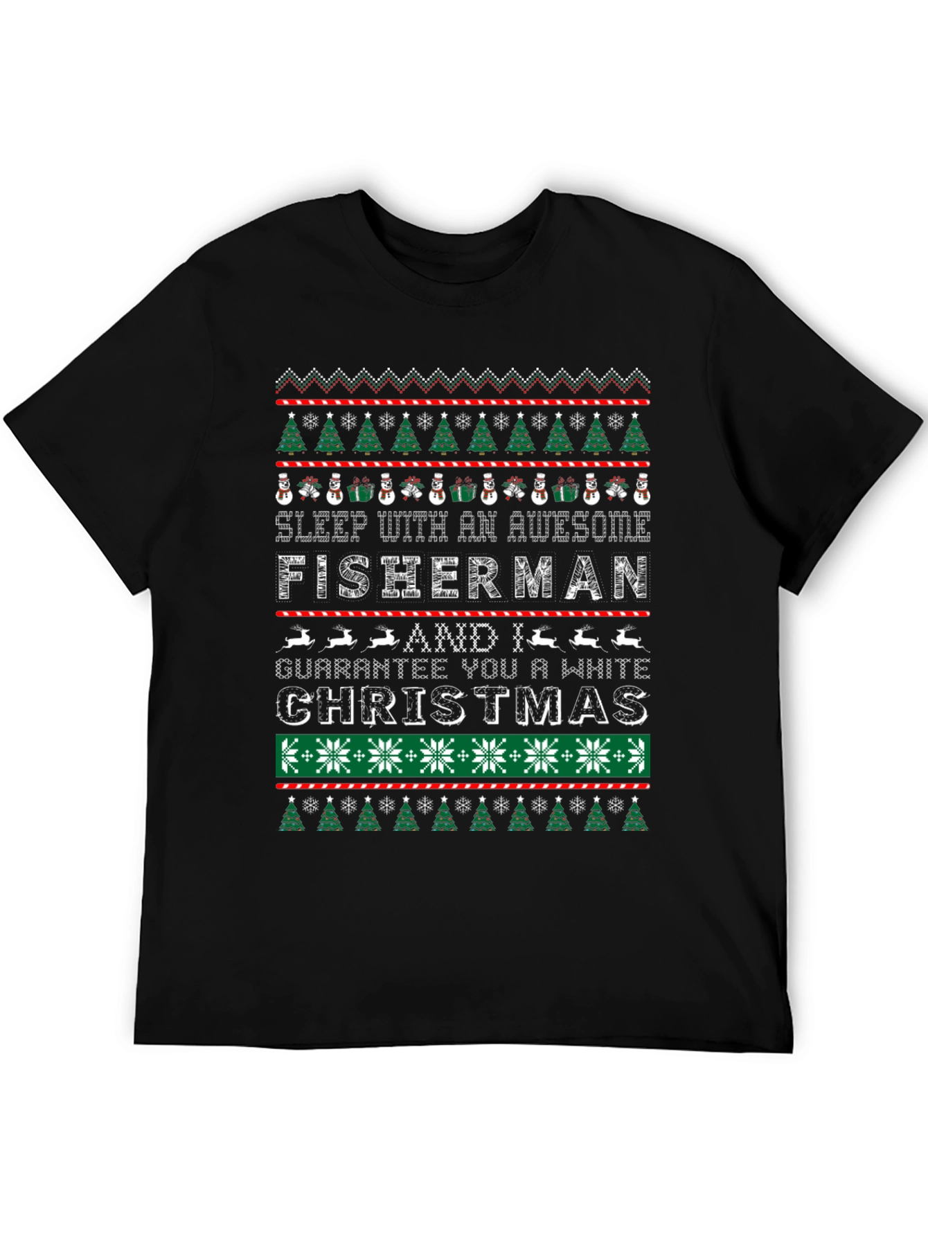 Awesome Fisherman Christmas Tee