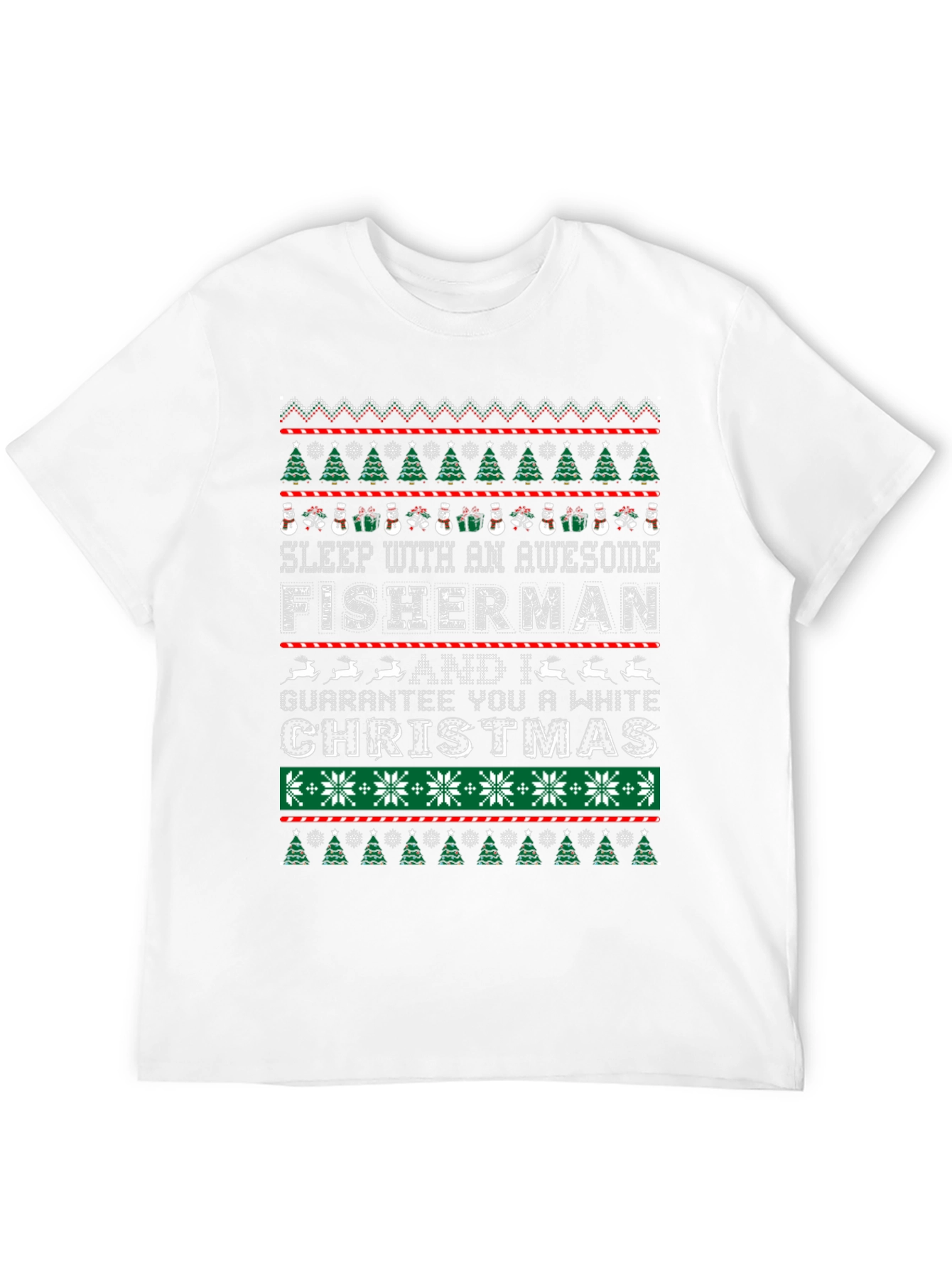 Awesome Fisherman Christmas Tee