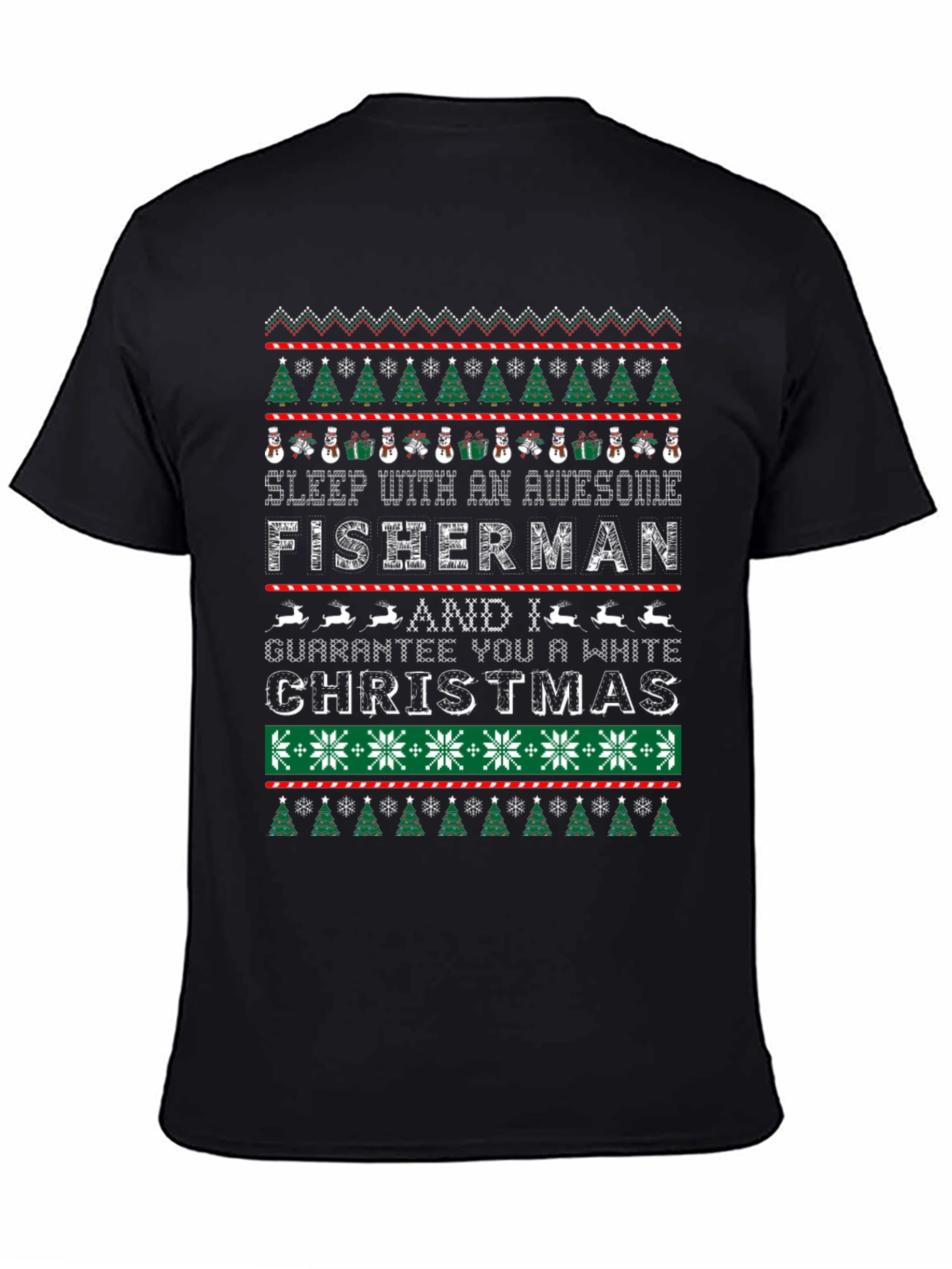 Awesome Fisherman Christmas Tee
