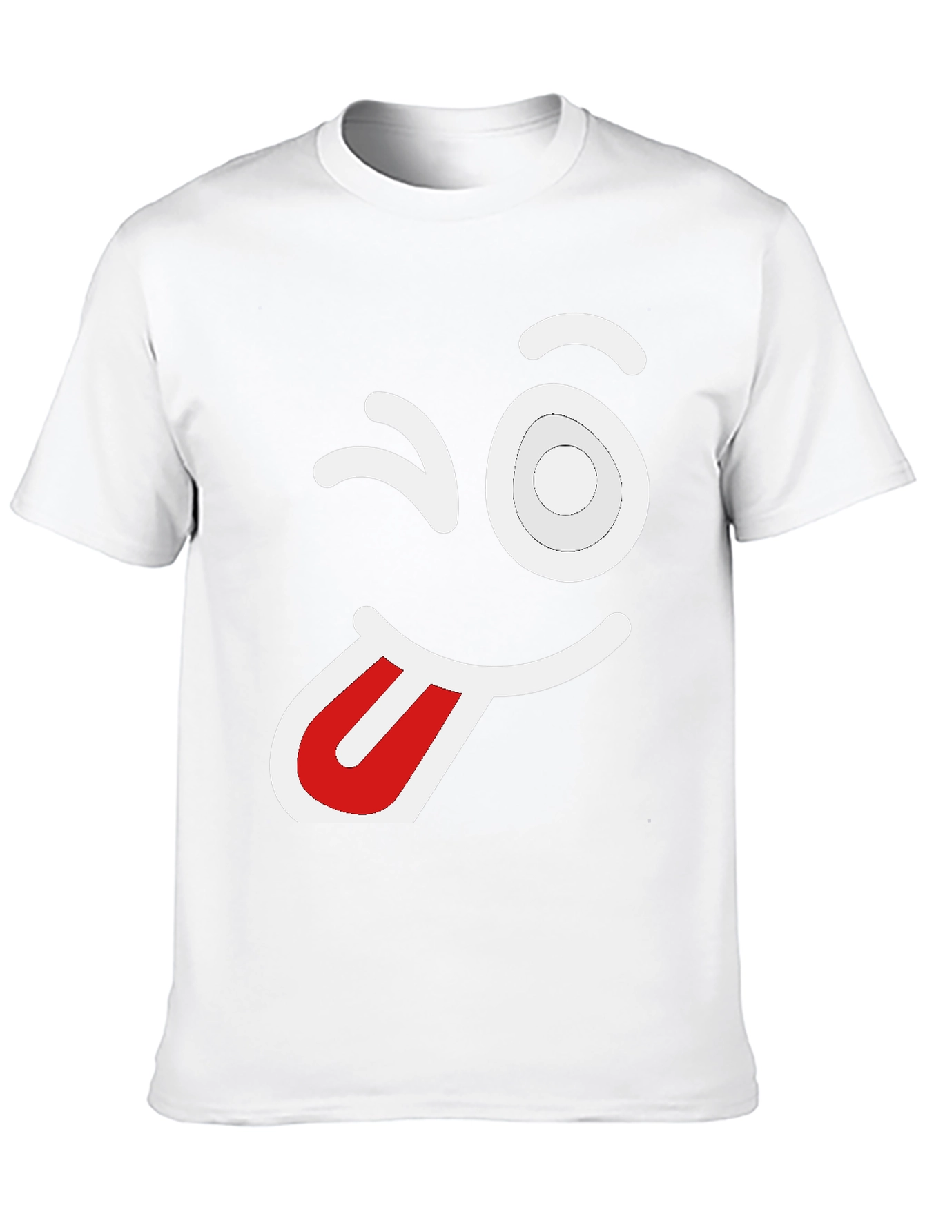 Winking Face Graphic Tee - Fun & Playful