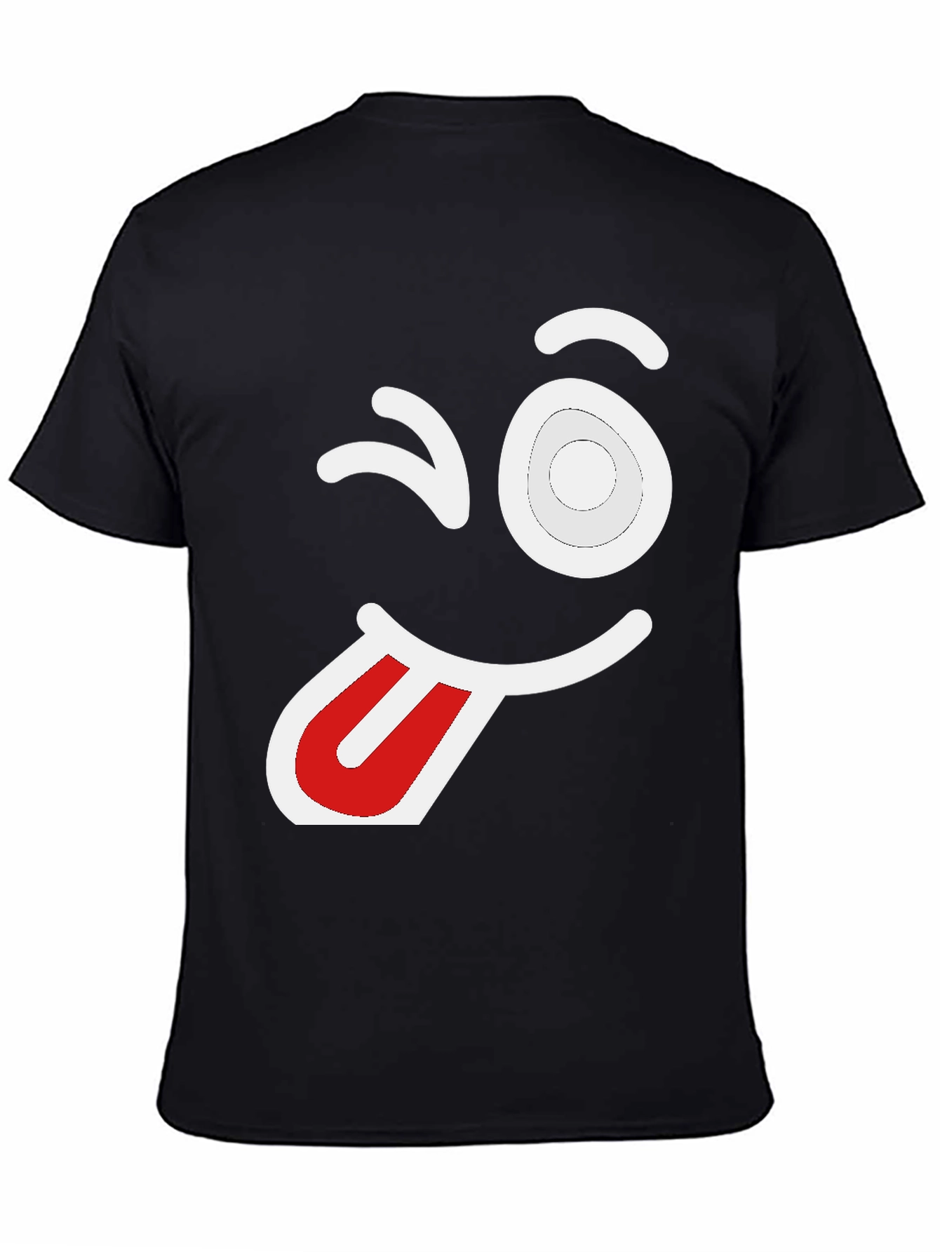 Winking Face Graphic Tee - Fun & Playful