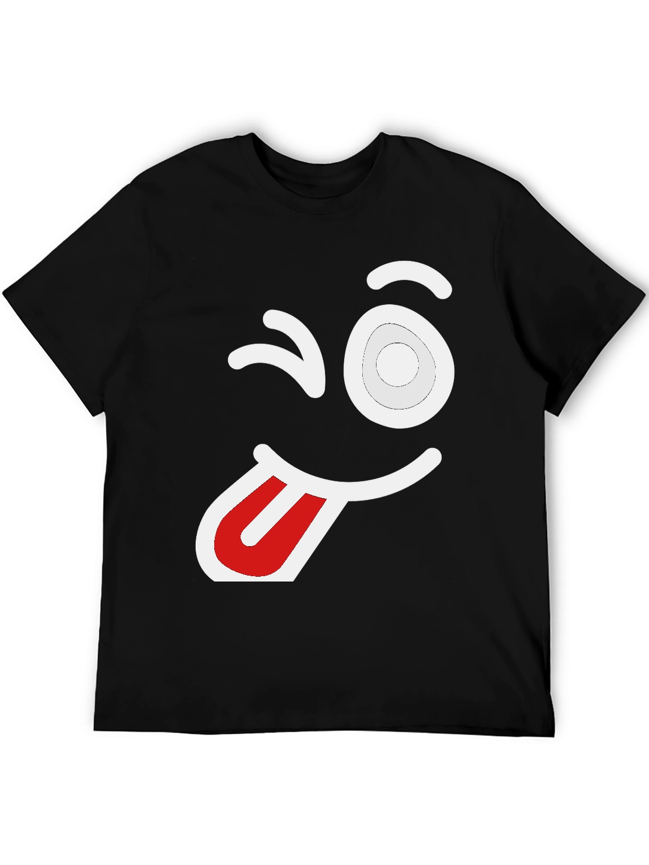 Winking Face Graphic Tee - Fun & Playful