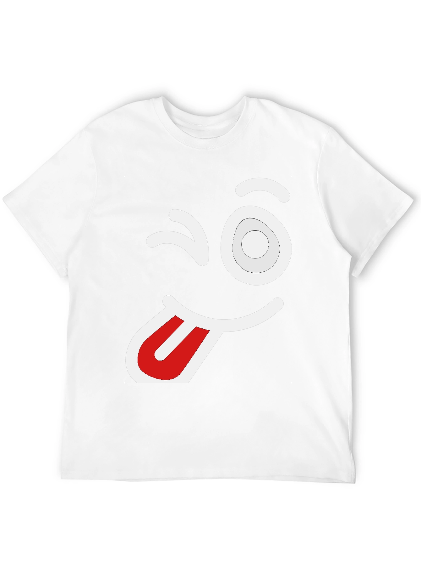 Winking Face Graphic Tee - Fun & Playful