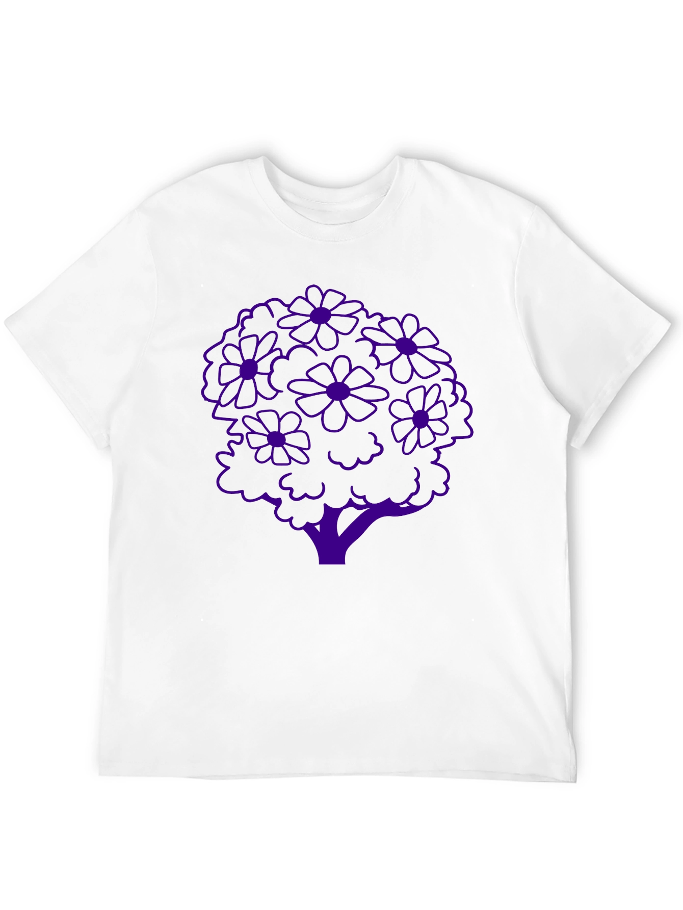 Floral Tree Graphic Tee - Stylish Black T-Shirt