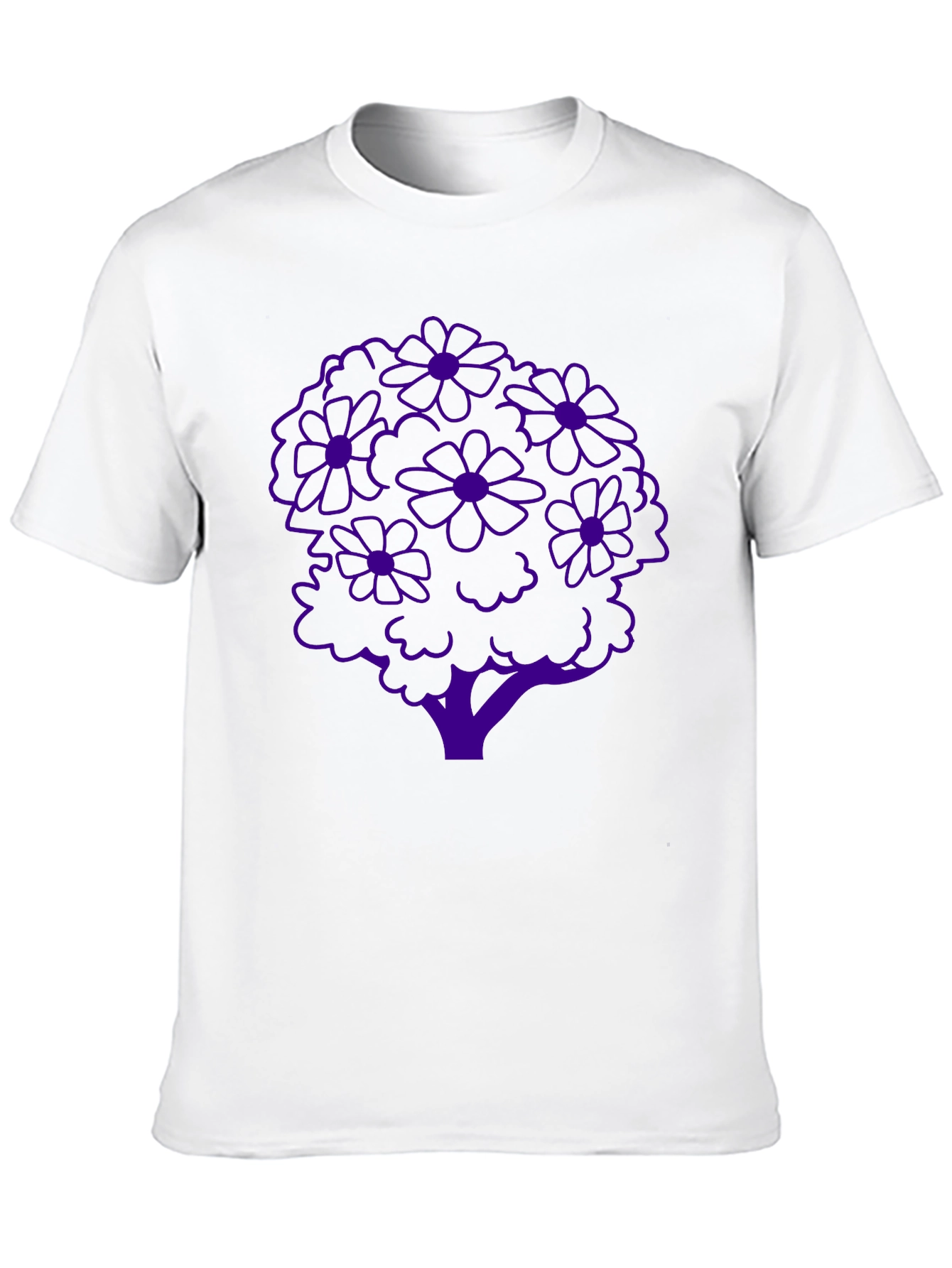 Floral Tree Graphic Tee - Stylish Black T-Shirt