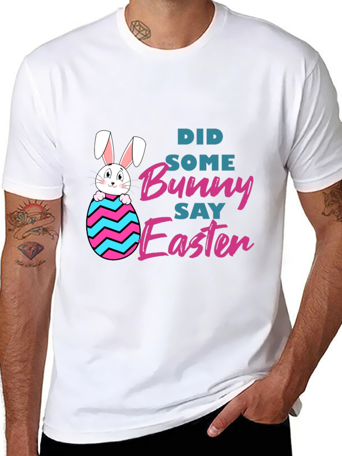 Bunny Say Easter Graphic T-Shirt