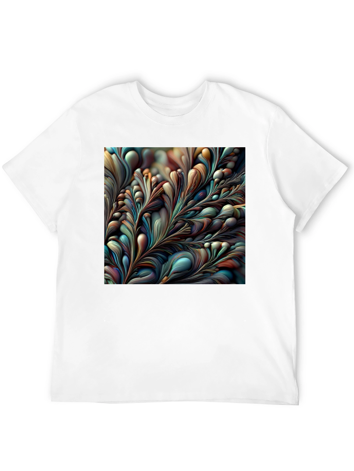 Abstract Floral Graphic Tee - Modern Art Shirt
