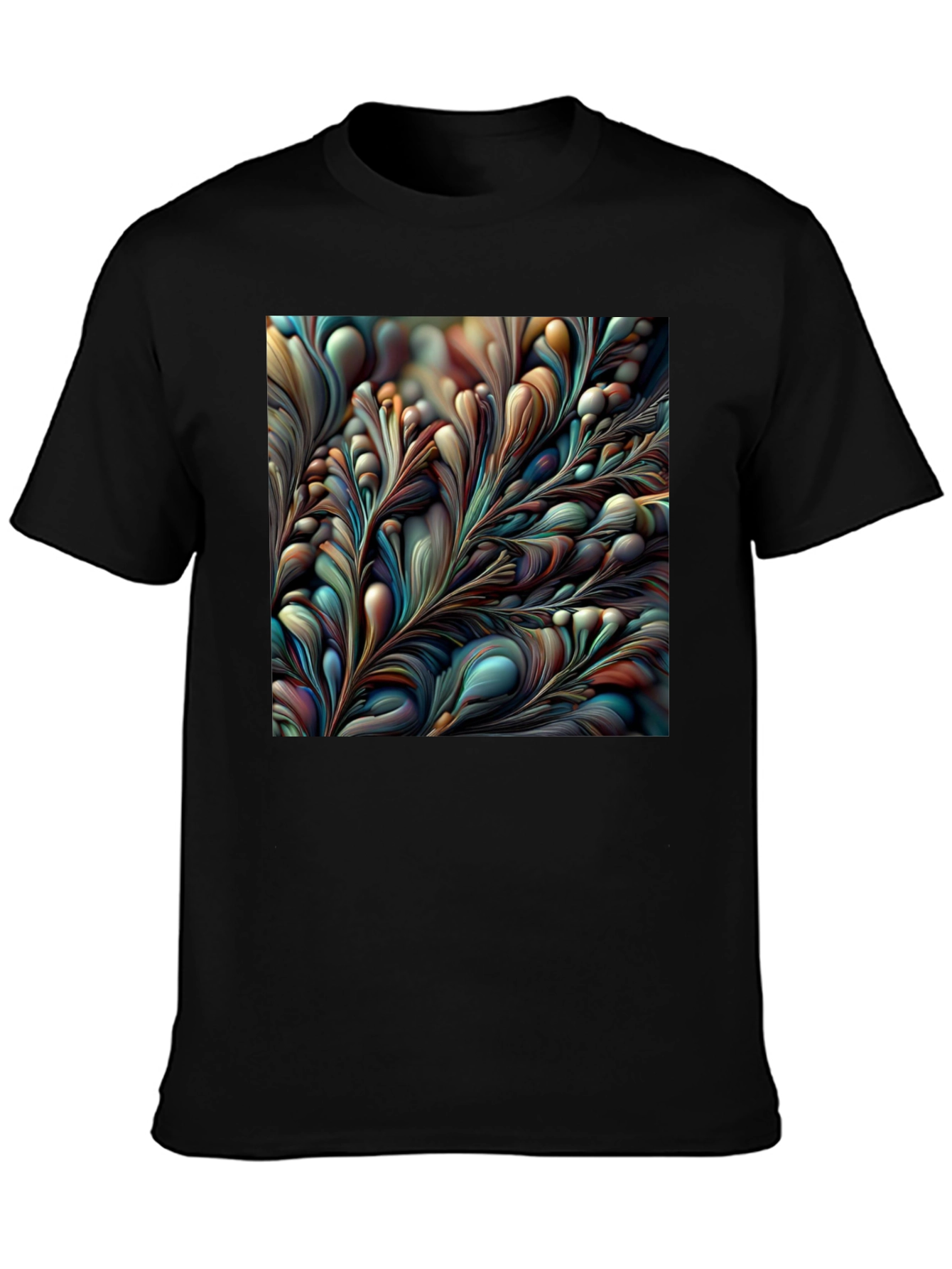 Abstract Floral Graphic Tee - Modern Art Shirt