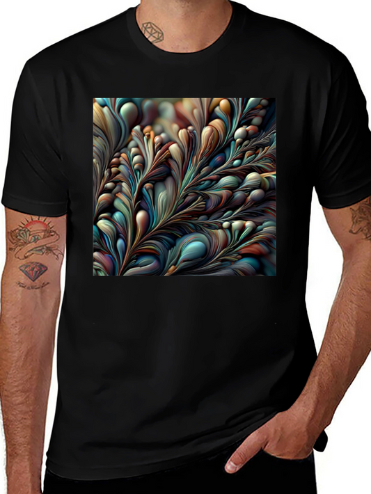 Abstract Floral Graphic Tee - Modern Art Shirt