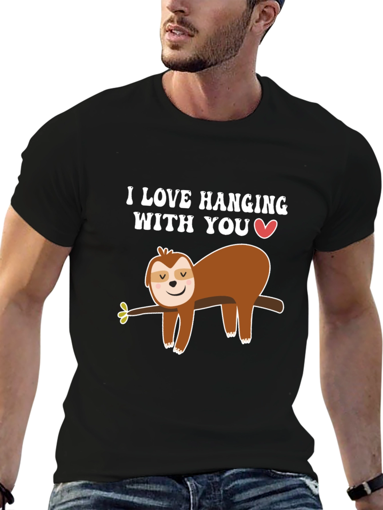 Sloth Hanging With You Graphic T-Shirt