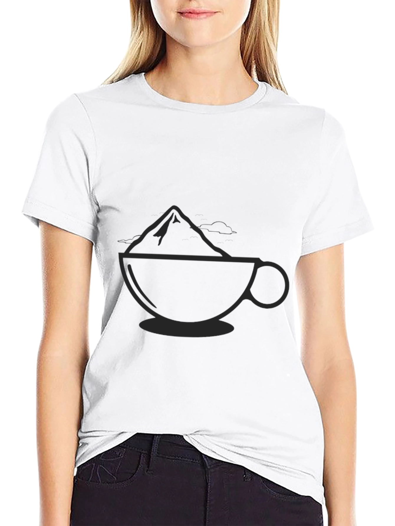 Mountain Coffee Black T-Shirt