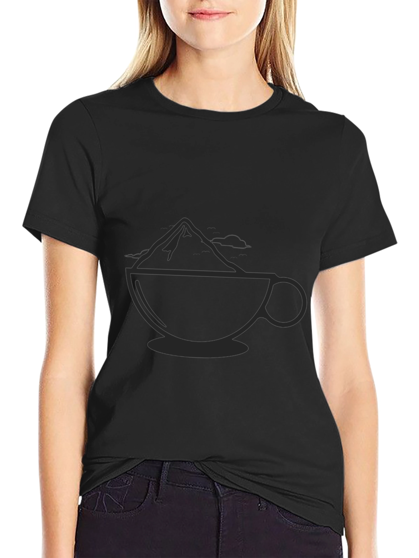 Mountain Coffee Black T-Shirt