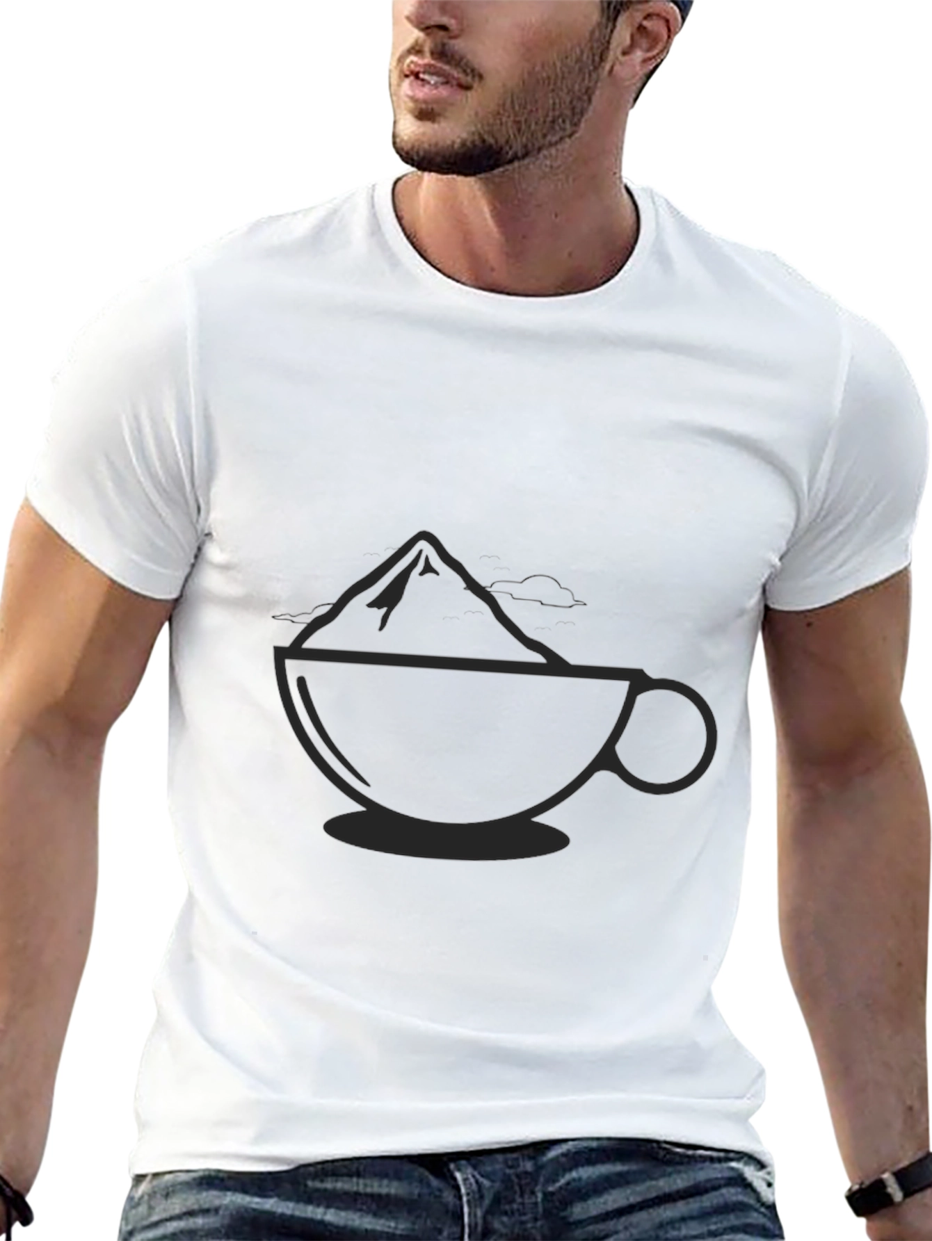 Mountain Coffee Black T-Shirt