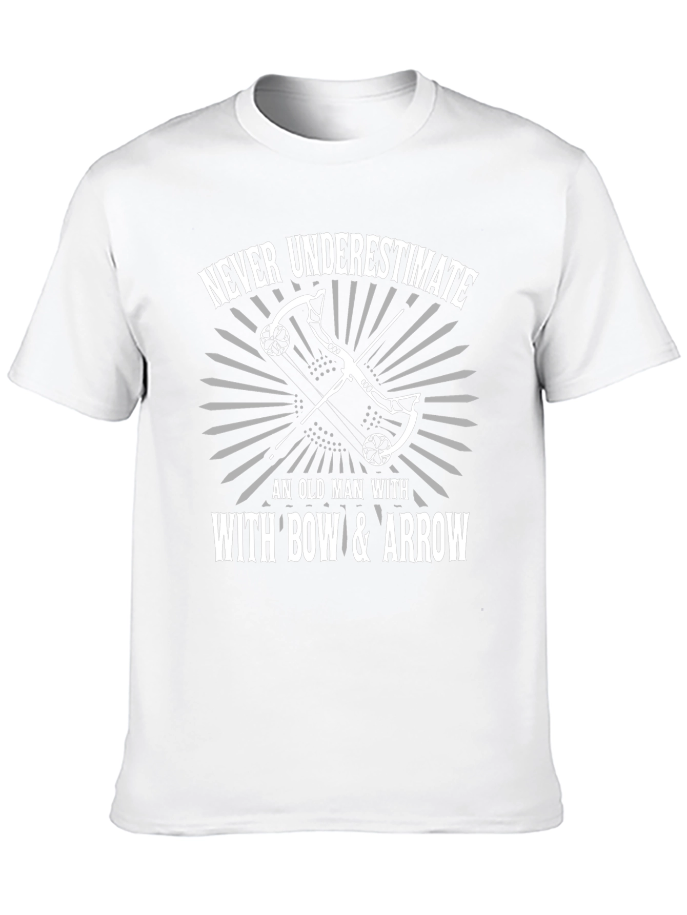 Never Underestimate Bow & Arrow Black T-Shirt