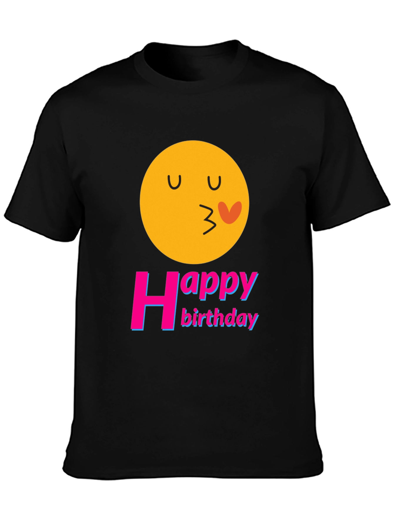 Happy Birthday Emoji Graphic T-Shirt