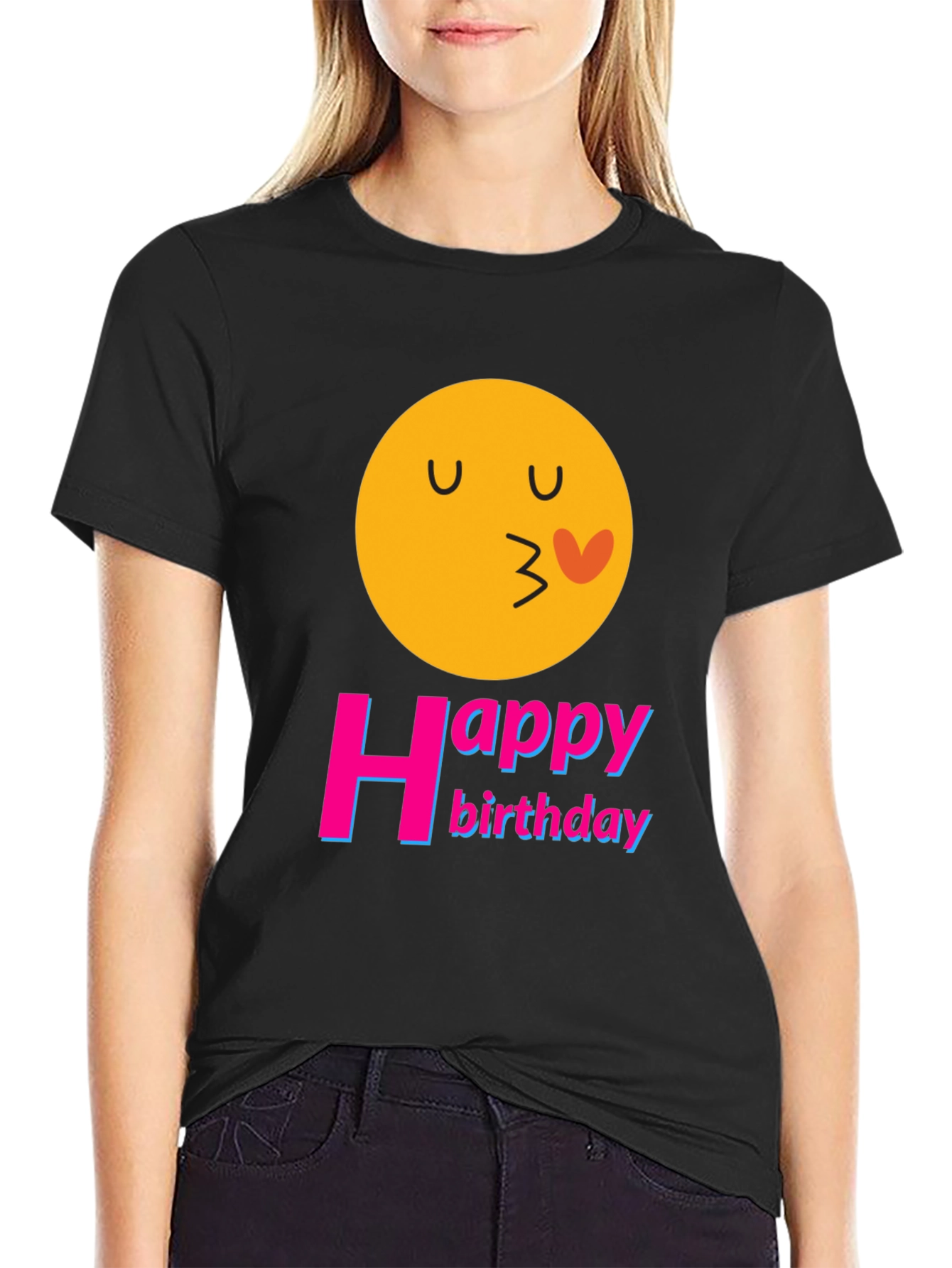 Happy Birthday Emoji Graphic T-Shirt