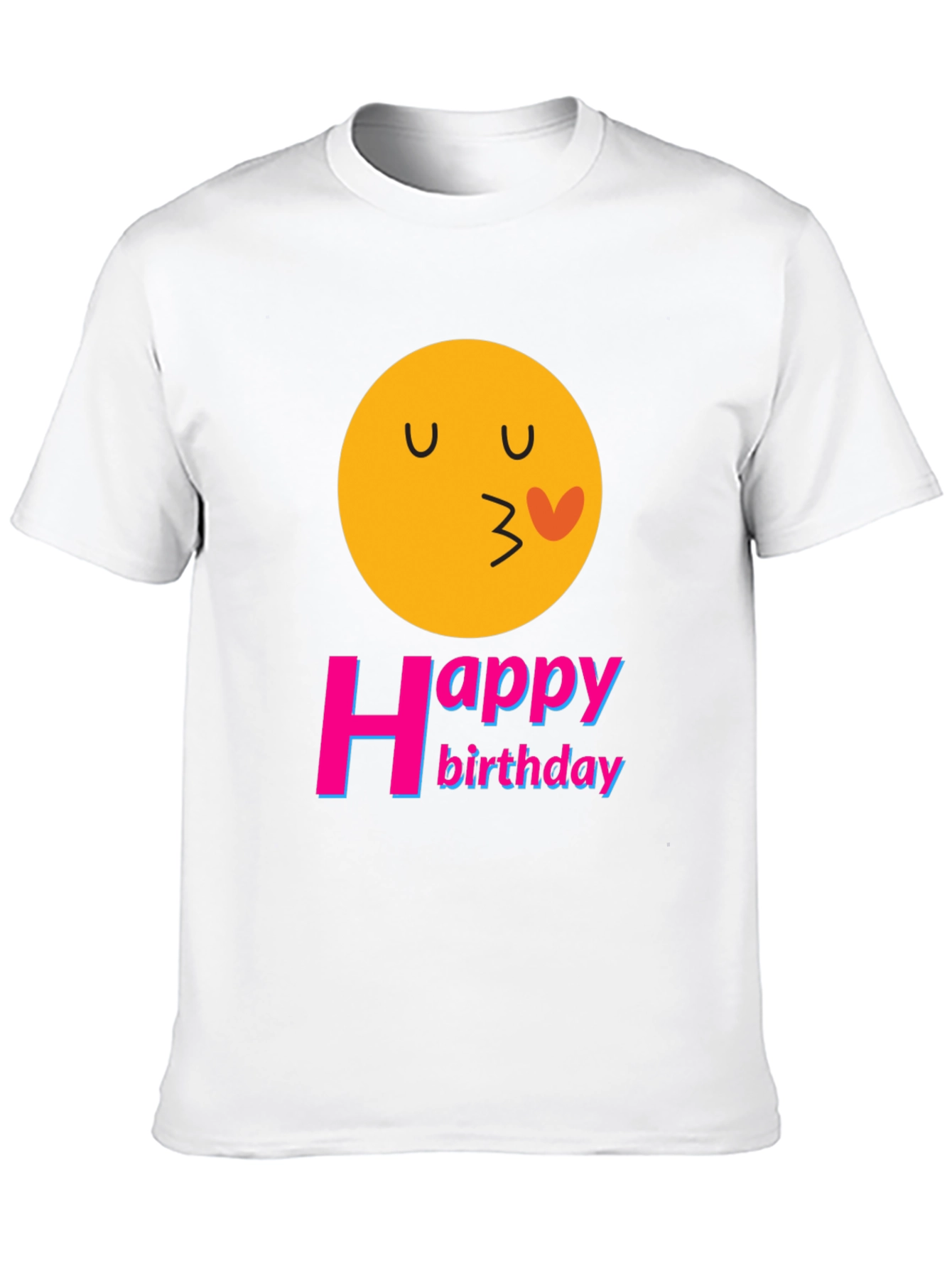 Happy Birthday Emoji Graphic T-Shirt