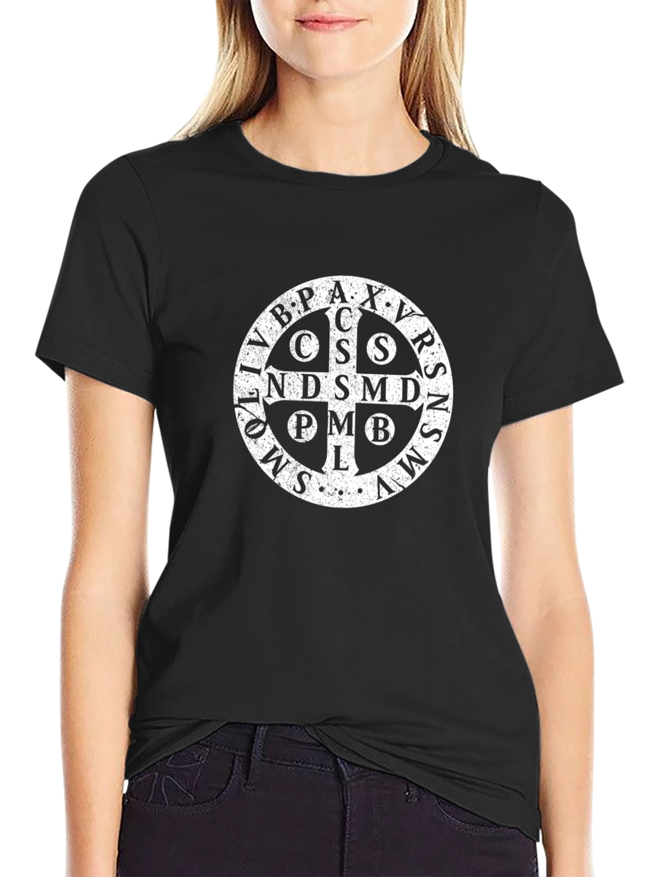 St. Benedict Medal T-Shirt - Black