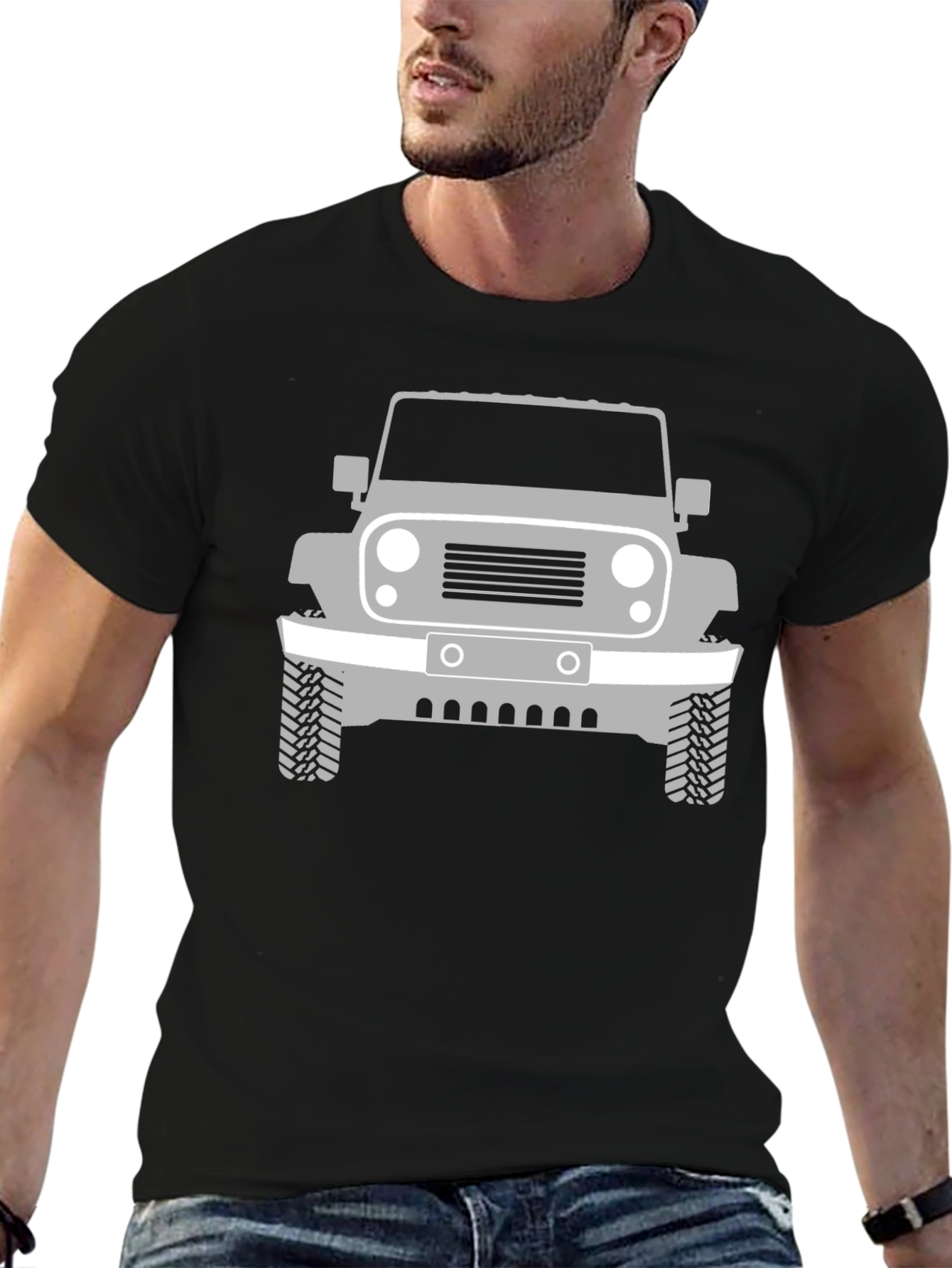 Jeep Graphic Tee - Black Cotton Blend