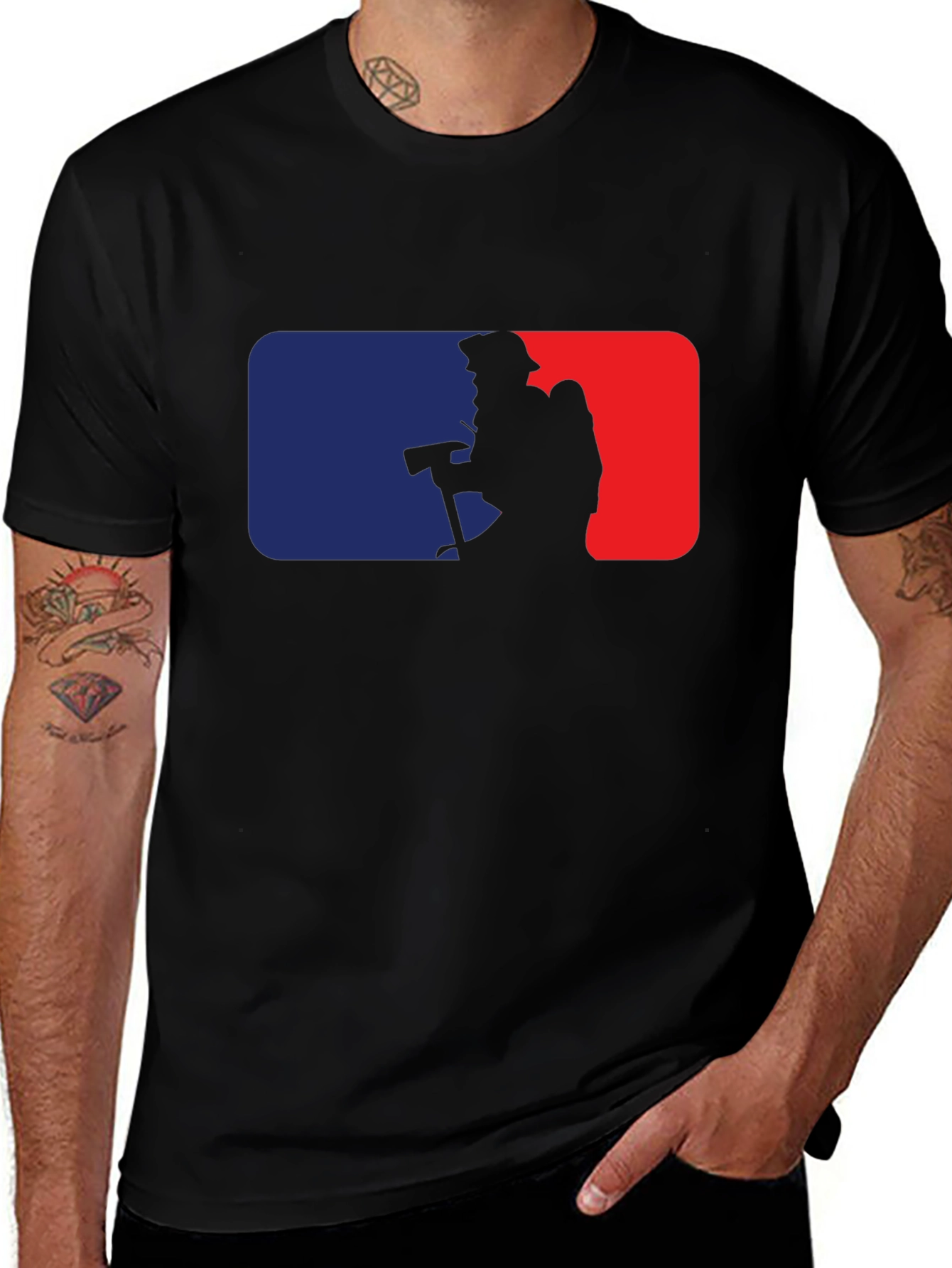 Firefighter MLB Logo Black T-Shirt