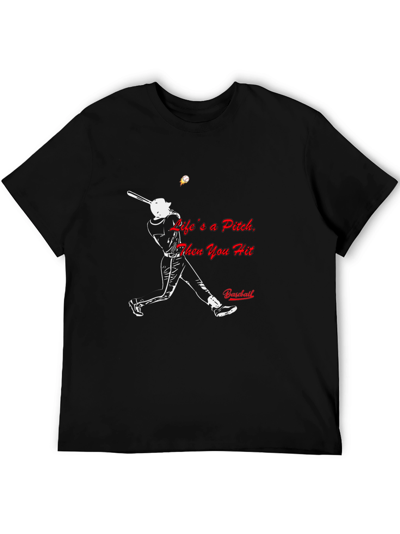 Baseball Life Pitch Black T-Shirt