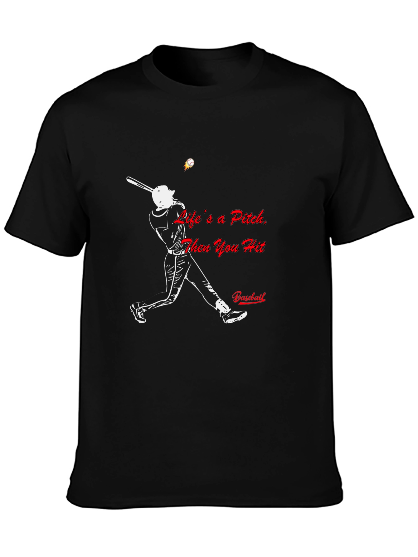 Baseball Life Pitch Black T-Shirt