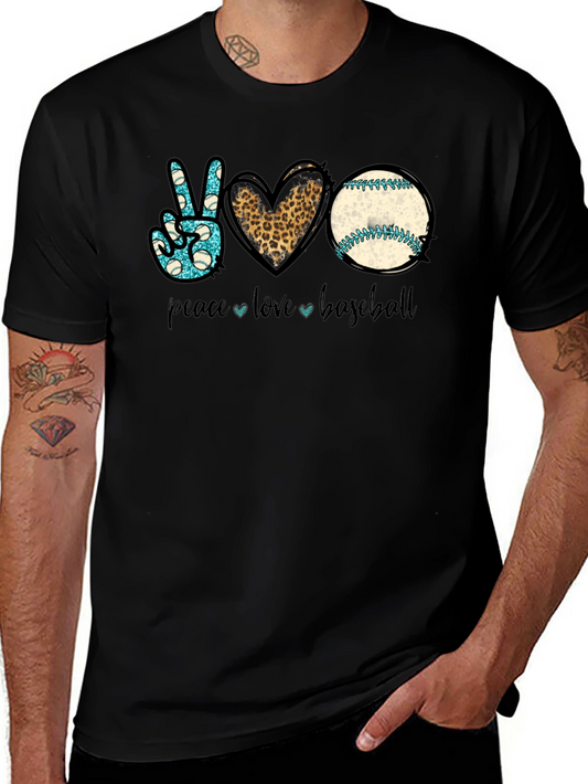 Peace Love Baseball Graphic Tee
