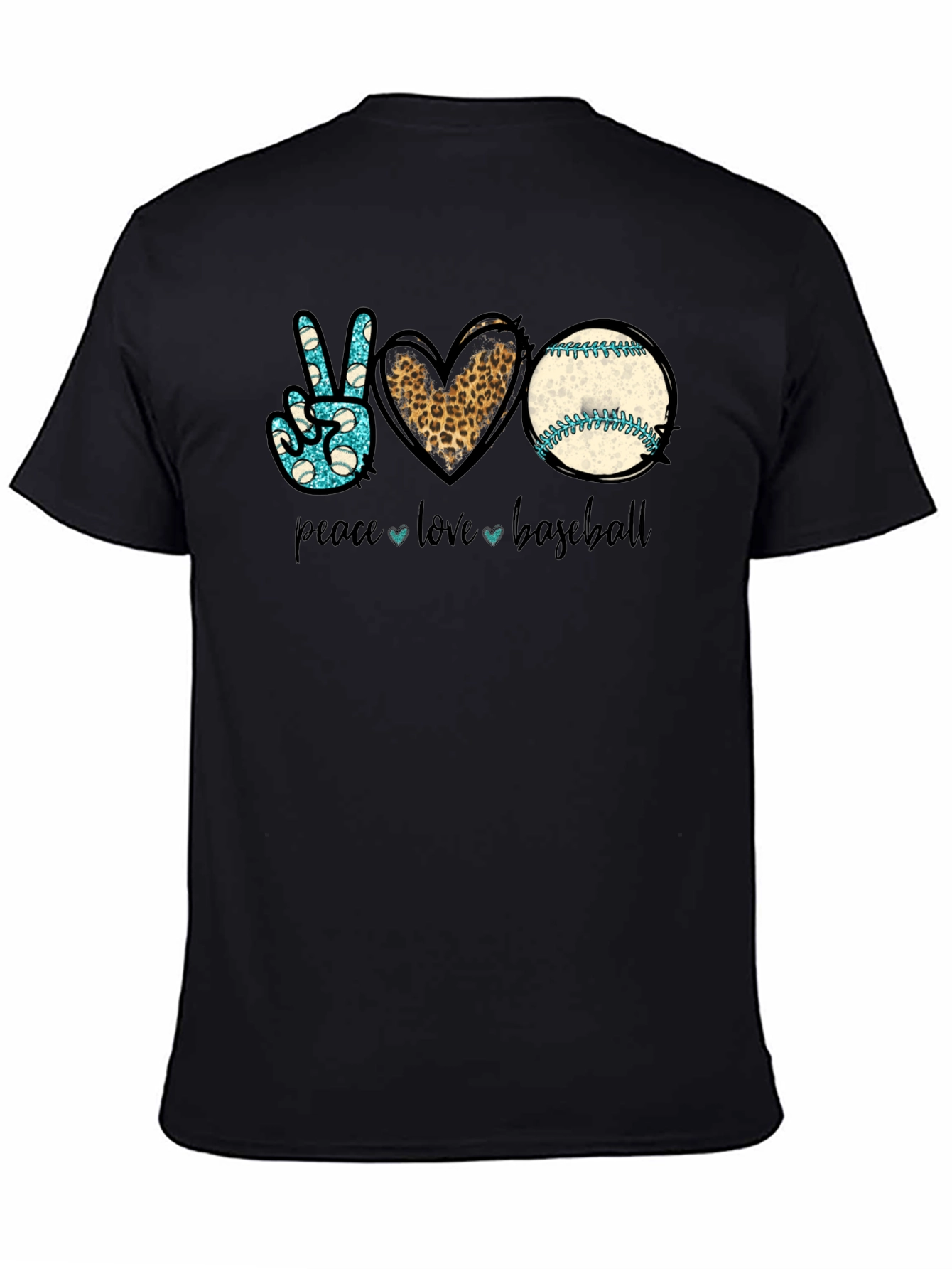 Peace Love Baseball Graphic Tee