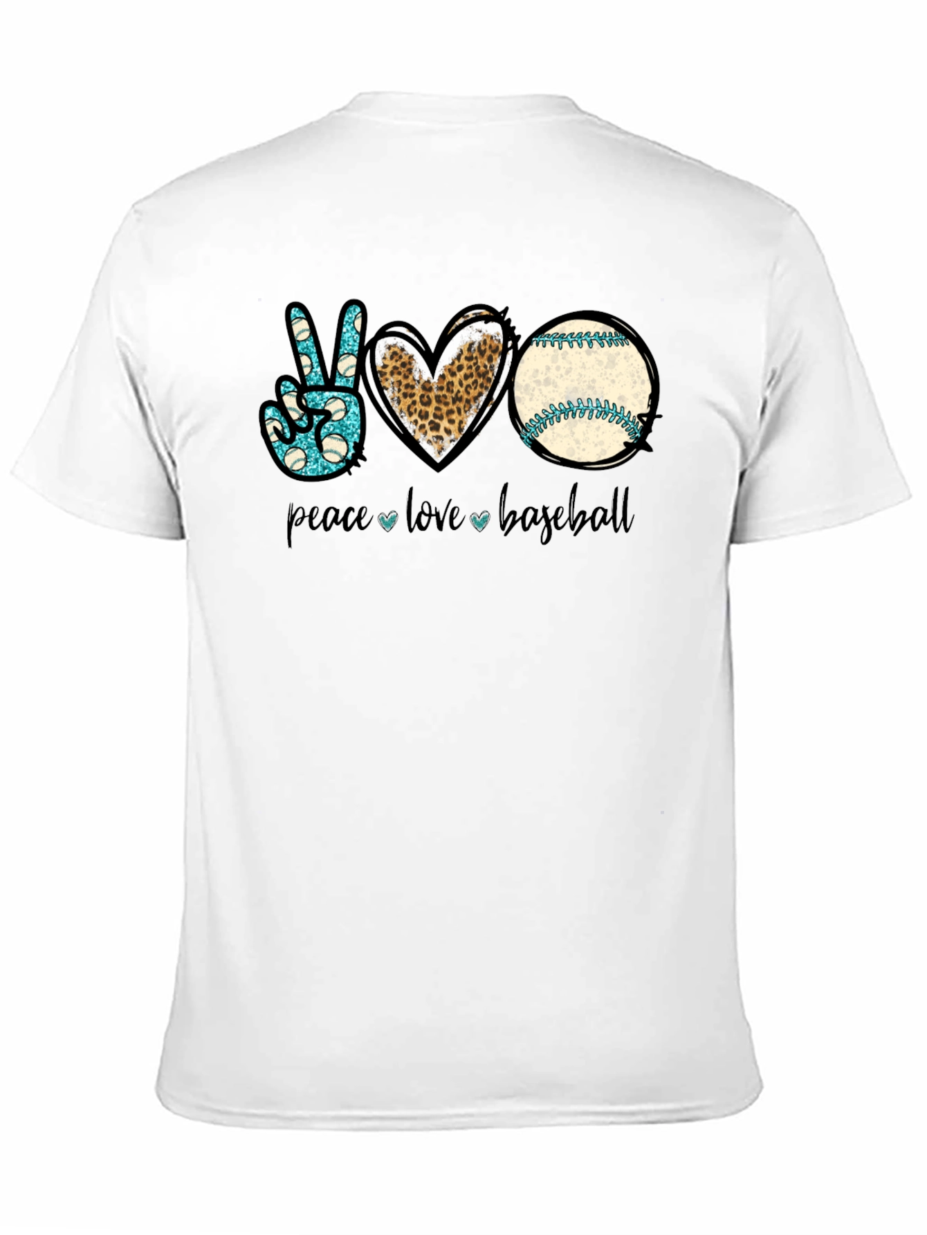 Peace Love Baseball Graphic Tee