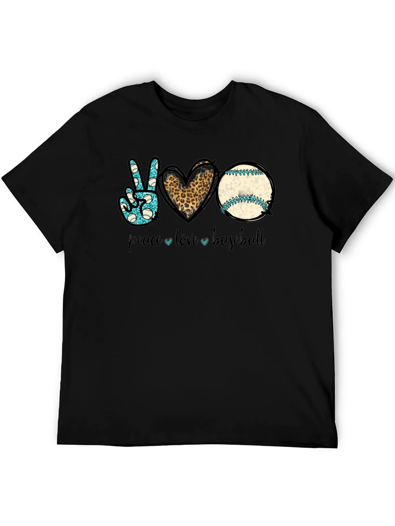Peace Love Baseball Graphic Tee