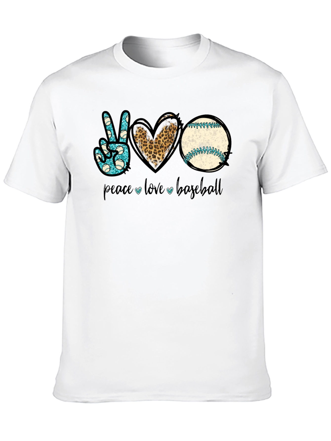 Peace Love Baseball Graphic Tee