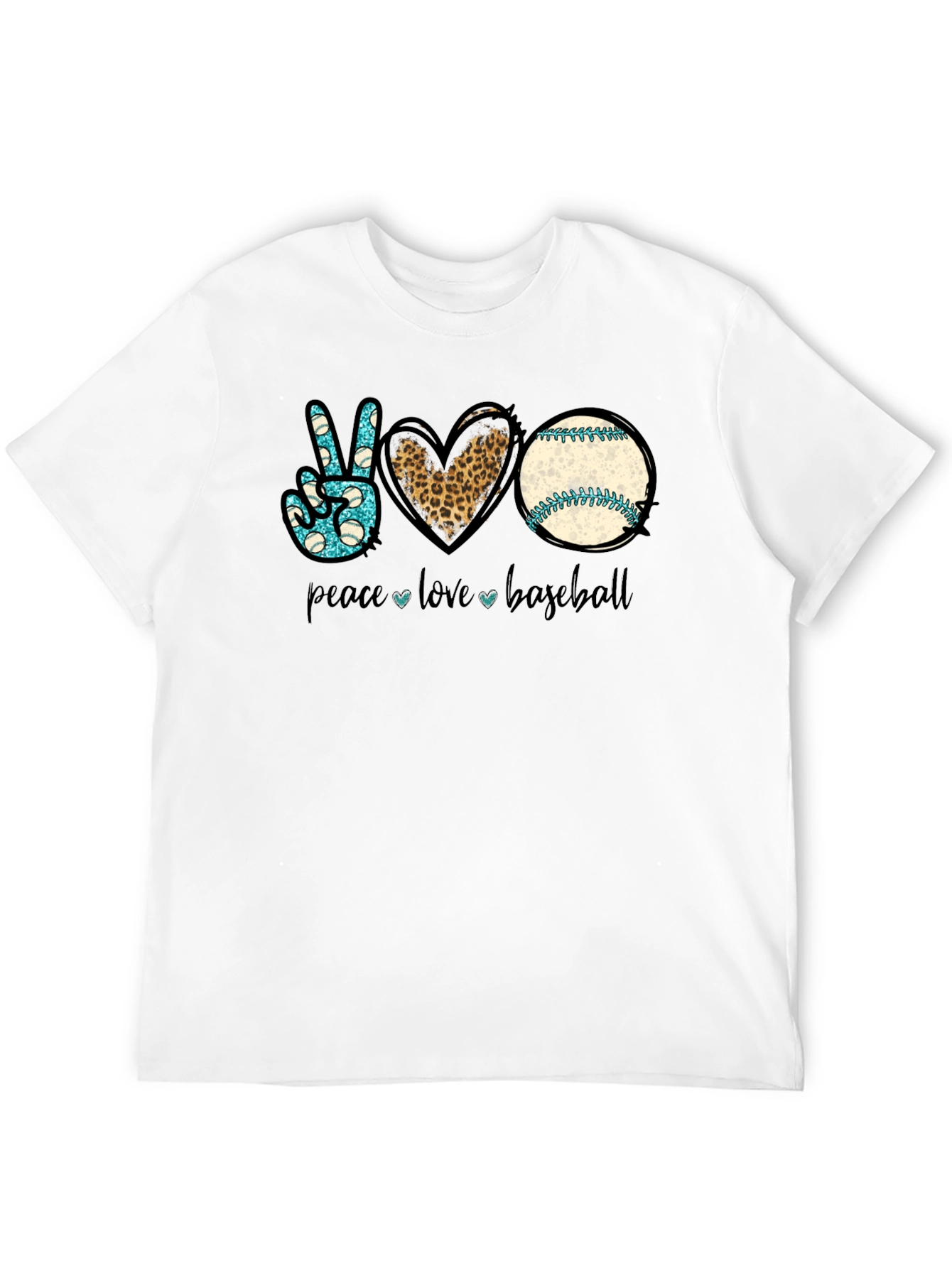 Peace Love Baseball Graphic Tee