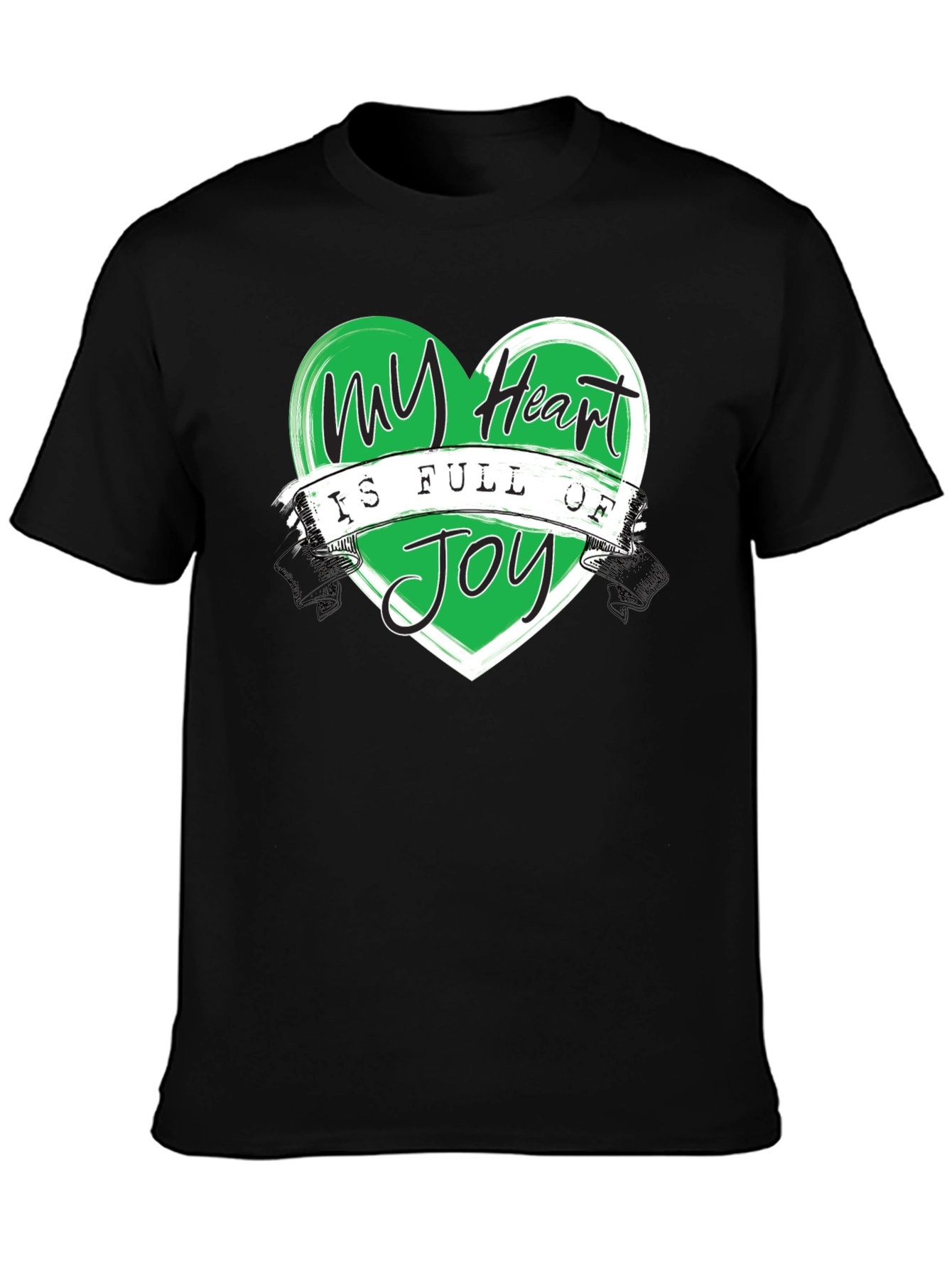 My Heart is Full of Joy Black T-Shirt