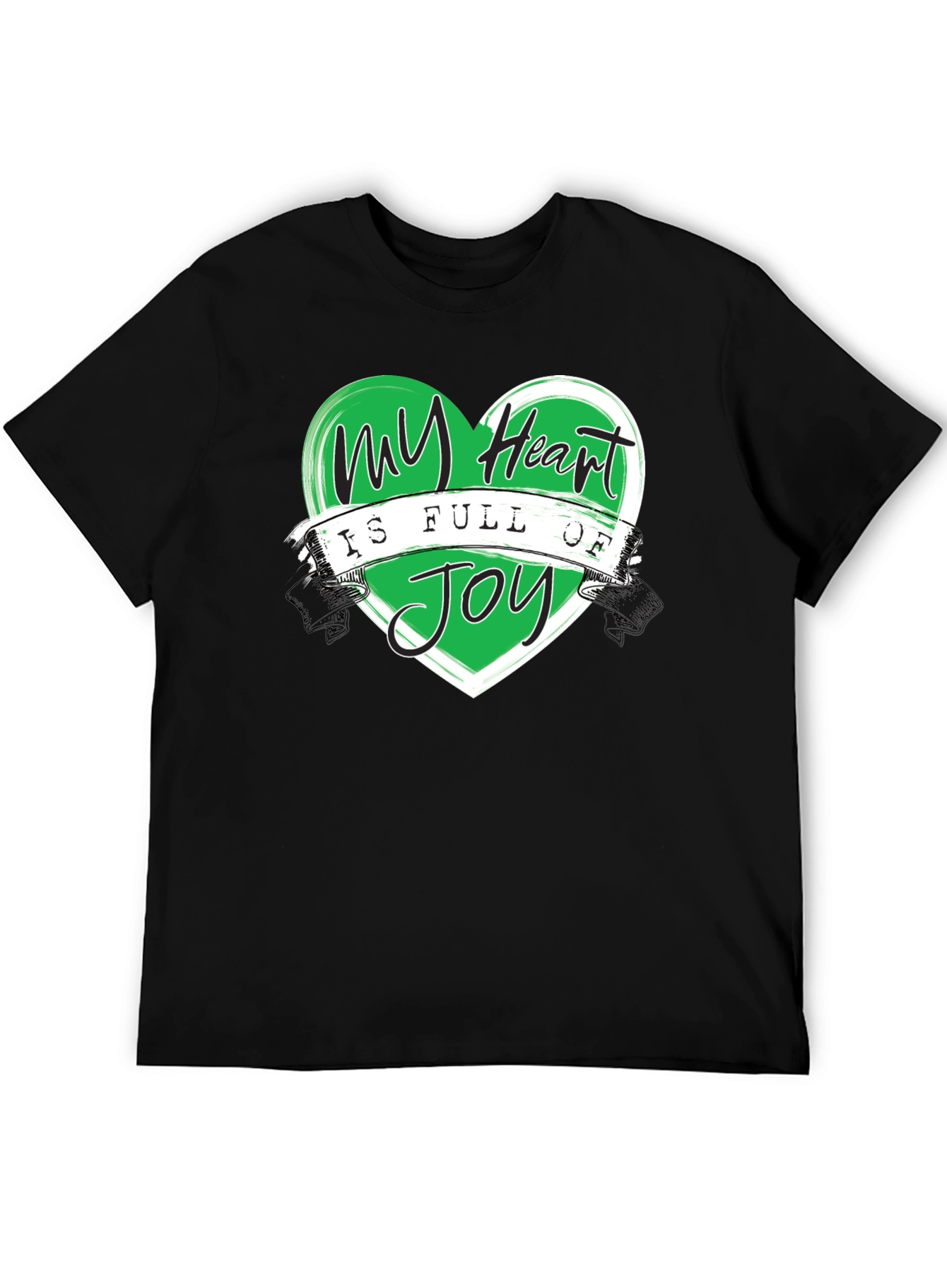 My Heart is Full of Joy Black T-Shirt