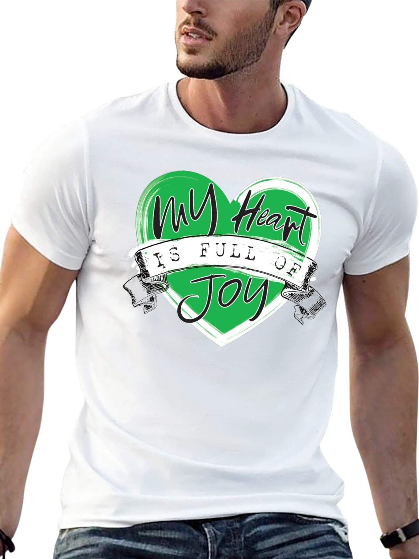 My Heart is Full of Joy Black T-Shirt