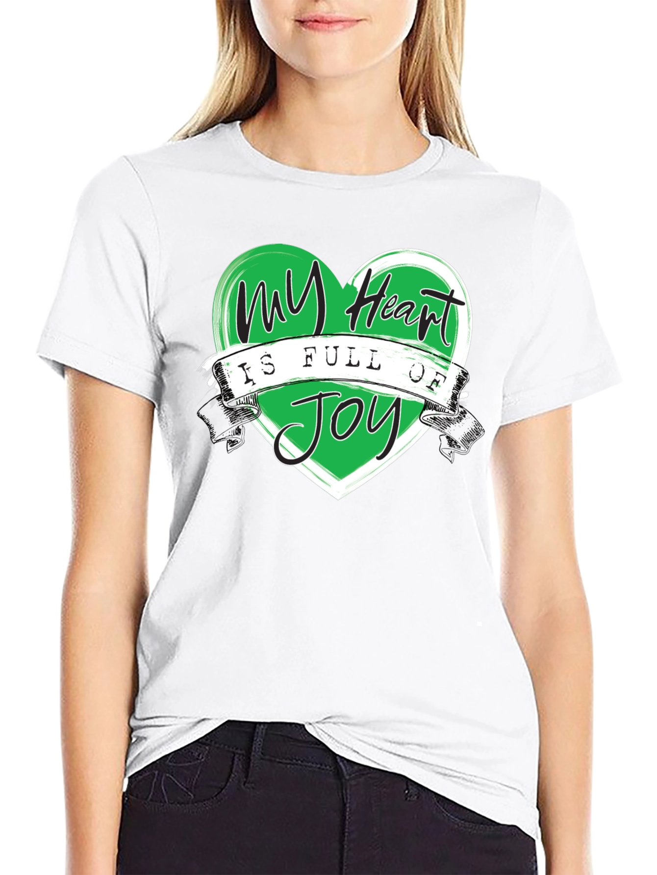 My Heart is Full of Joy Black T-Shirt