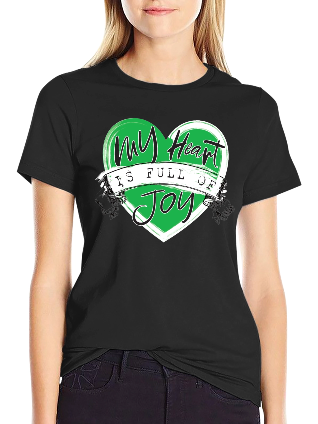My Heart is Full of Joy Black T-Shirt