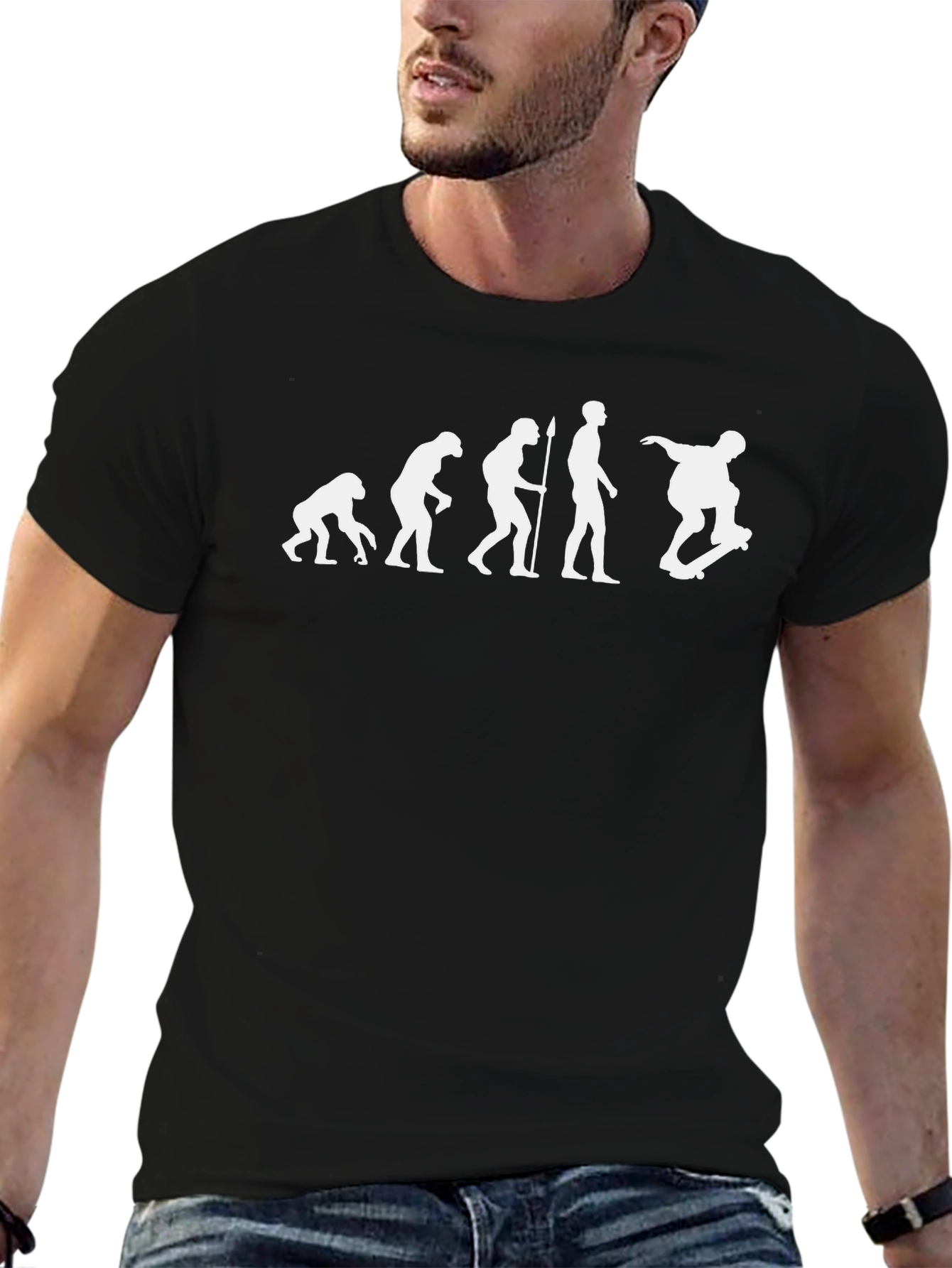 Evolution of Skateboarding T-Shirt - Black