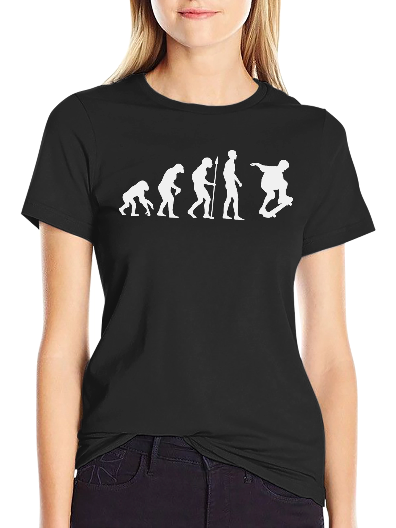 Evolution of Skateboarding T-Shirt - Black