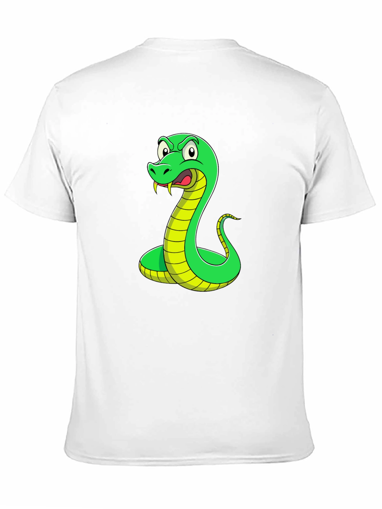 Snake Graphic T-Shirt - Mens Black Crew Neck Tee